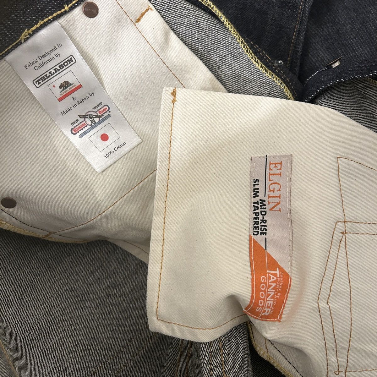 Tellason Tellason Is Elgin Mid Rise Slim Tapered Selvedge Jeans Size US 34 / EU 50 - 9 Thumbnail