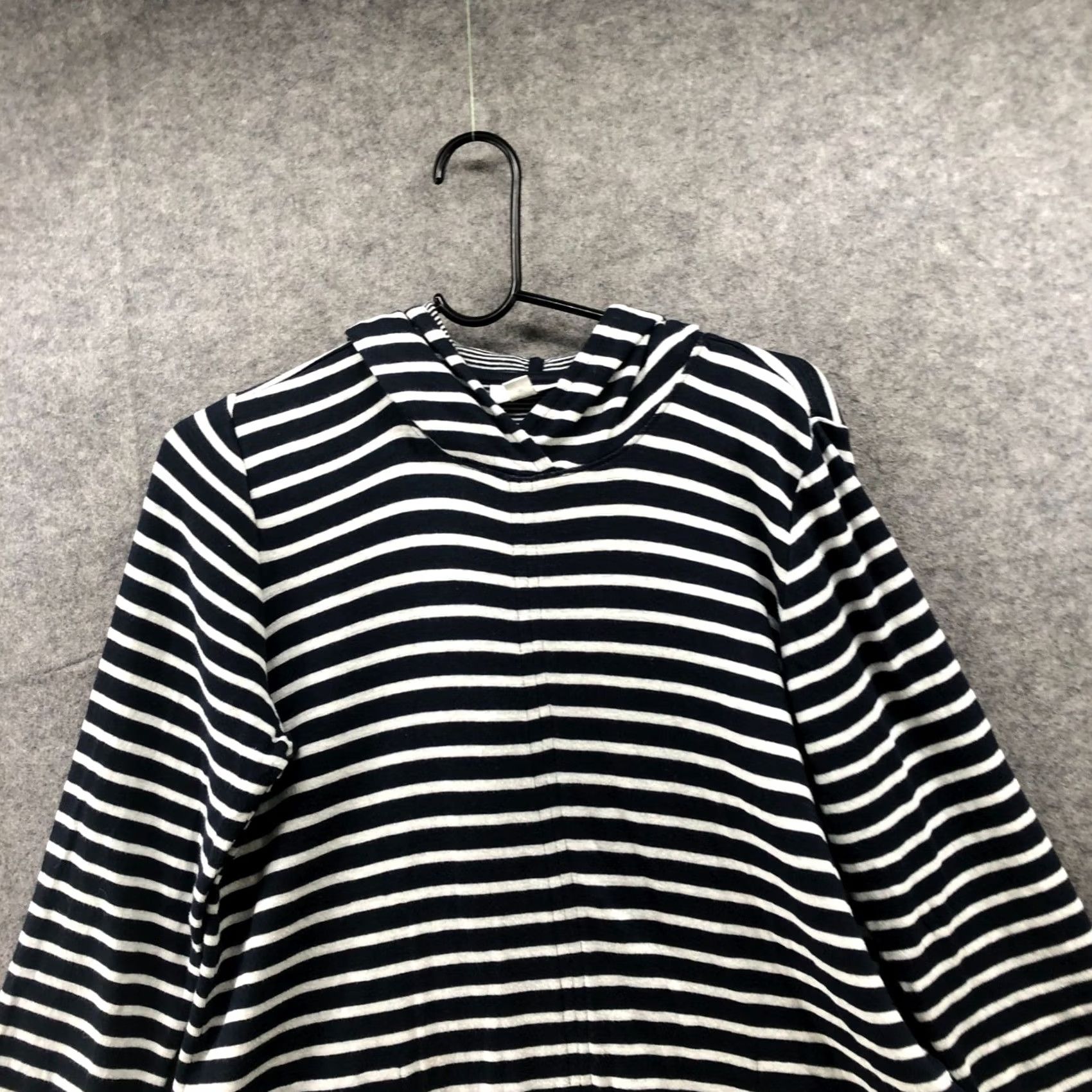 J. Jill J. Jill Hoodie Womens S Navy Blue White Striped Tunic Lounge Cotton S Pullover Crew Neck Casual Size S / US 4 / IT 40 - 3 Thumbnail