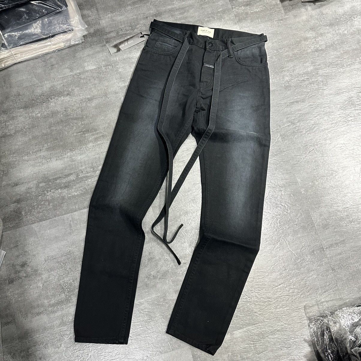 Fear of God Fear of God 6th Slim-Fit Canvas Jeans - Black Size US 29 - 1 Thumbnail