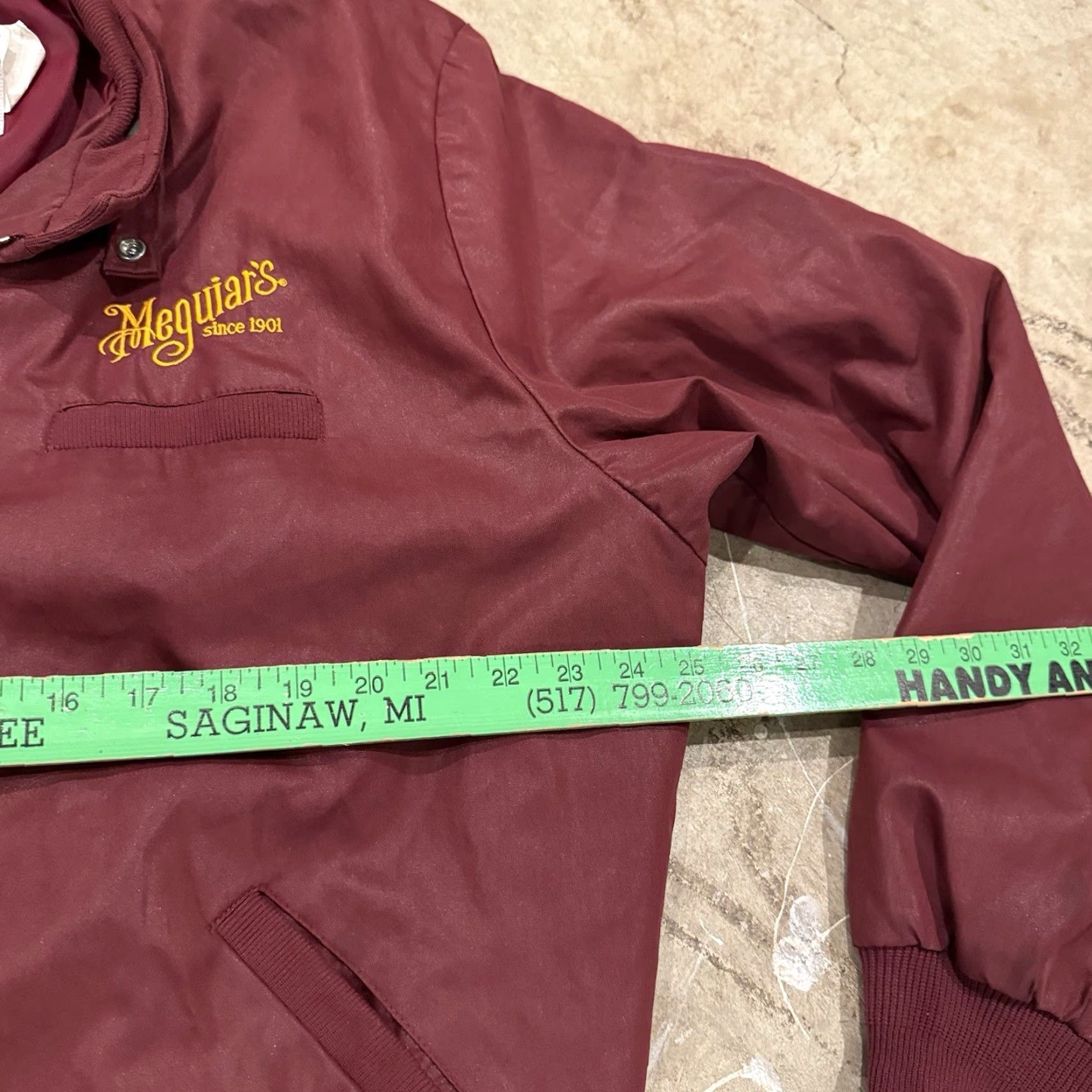 Vintage VINTAGE America's Legend Meguiar's Jacket Bomber Jacket Adult 2XL Burgundy USA Mens Size US XXL / EU 58 / 5 - 6 Thumbnail