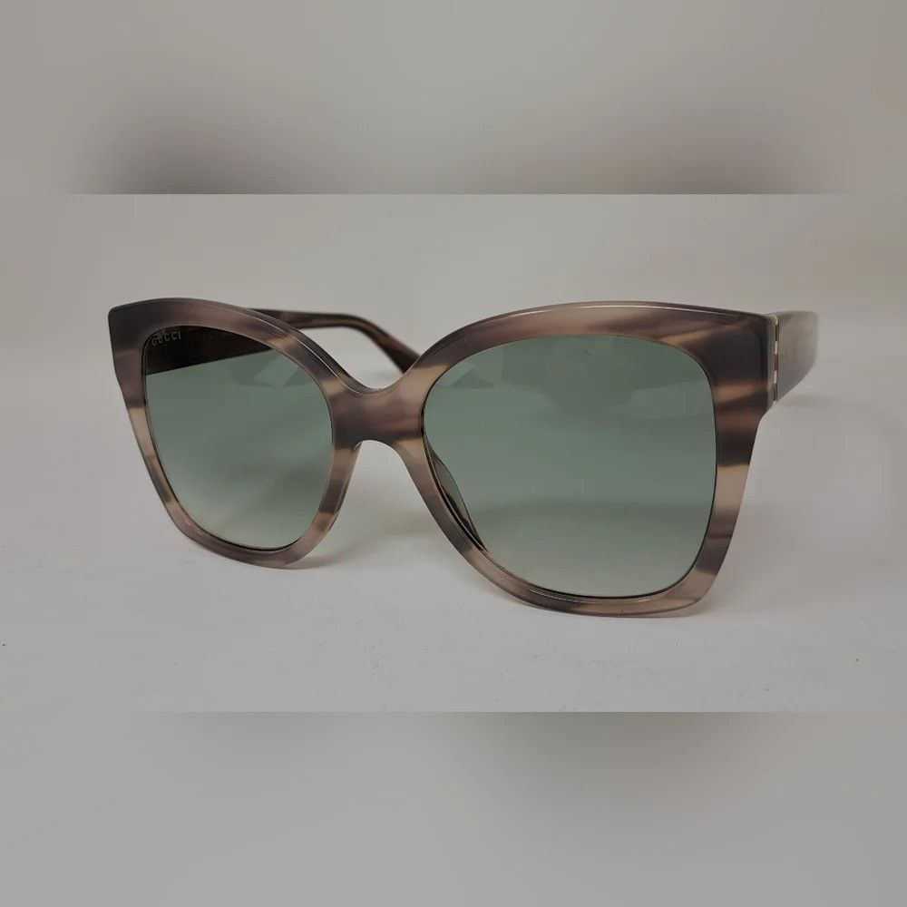Gucci NWT Gucci Women's Sunglasses Marble Gray Square Full Rim GG Size ONE SIZE - 9 Thumbnail