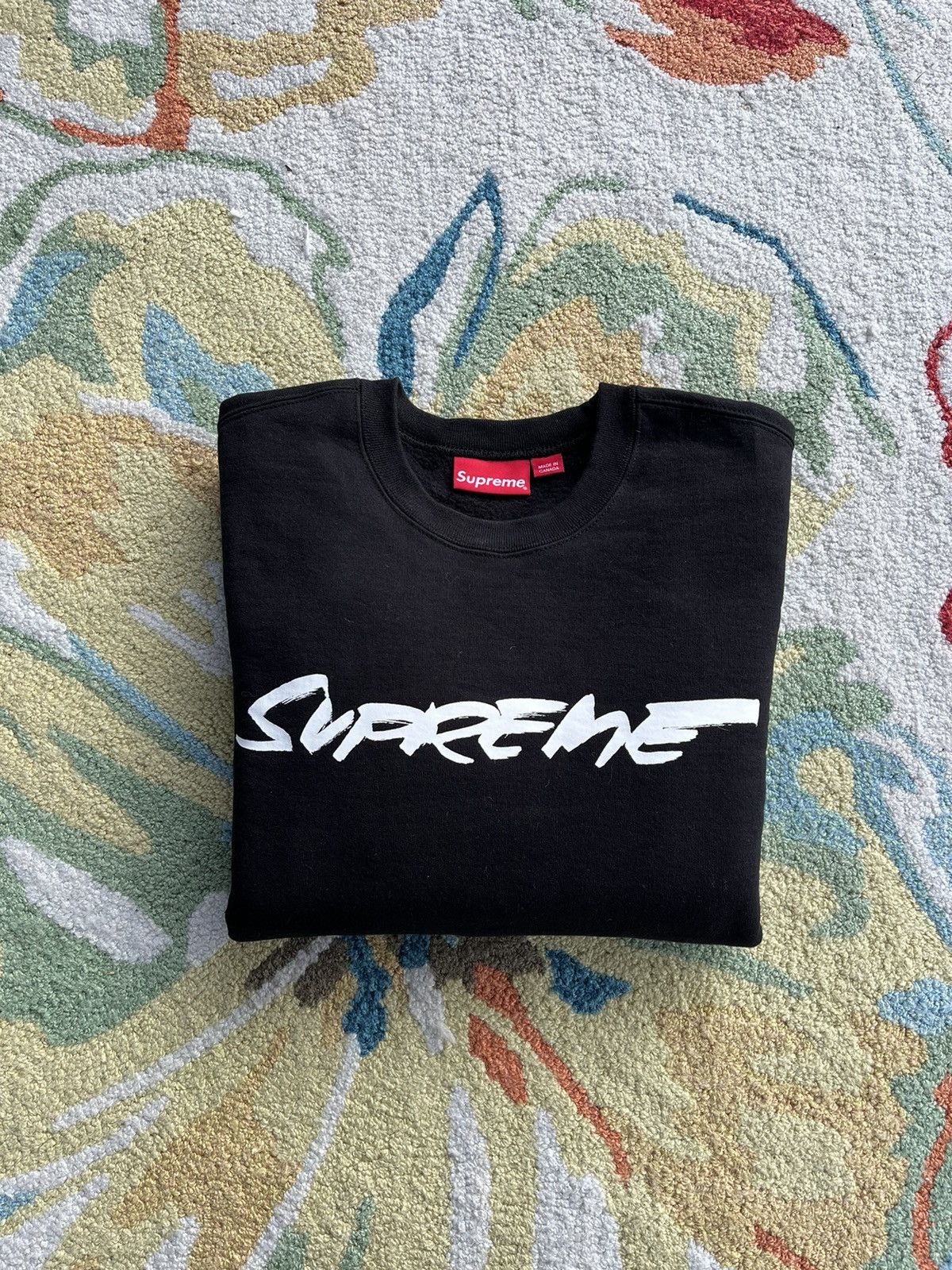 image of Supreme Futura Logo Crewneck Fw20 Black, Men's (Size Small)