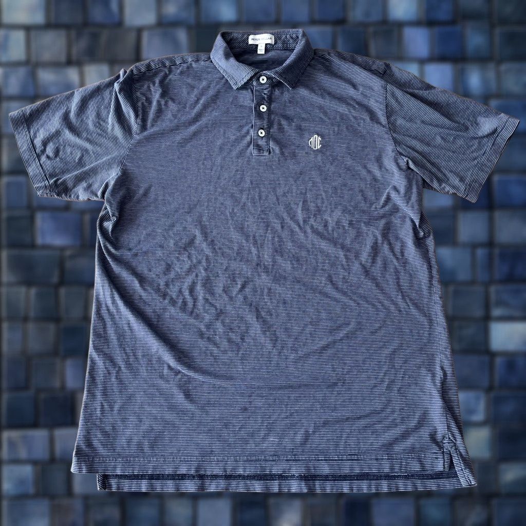 Peter Millar Peter Millar Polo Shirt Mens L 100% Cotton Multicolor Striped Knit Classic Casual Golf Size US L / EU 52-54 / 3 - 1 Thumbnail
