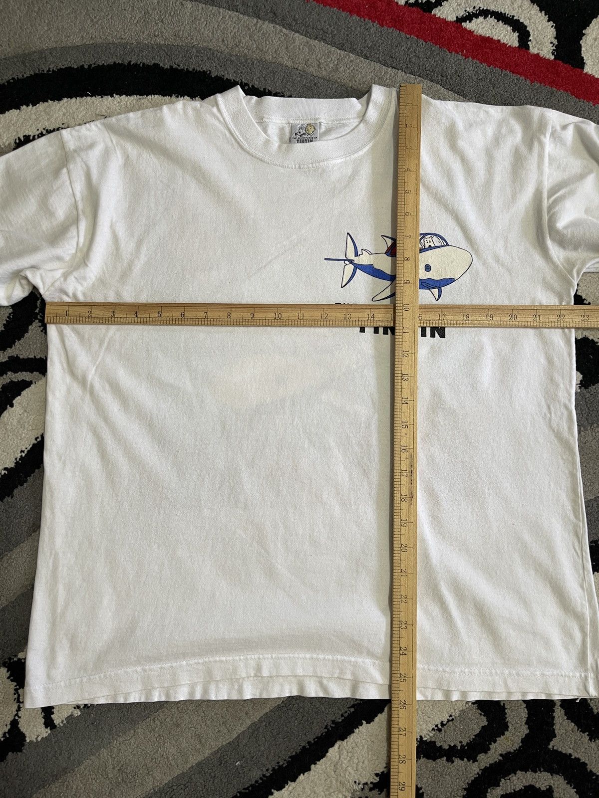 Vintage Vintage 90s The Adventure of Tintin Red Rackham Treasure Tee Size US L / EU 52-54 / 3 - 11 Thumbnail