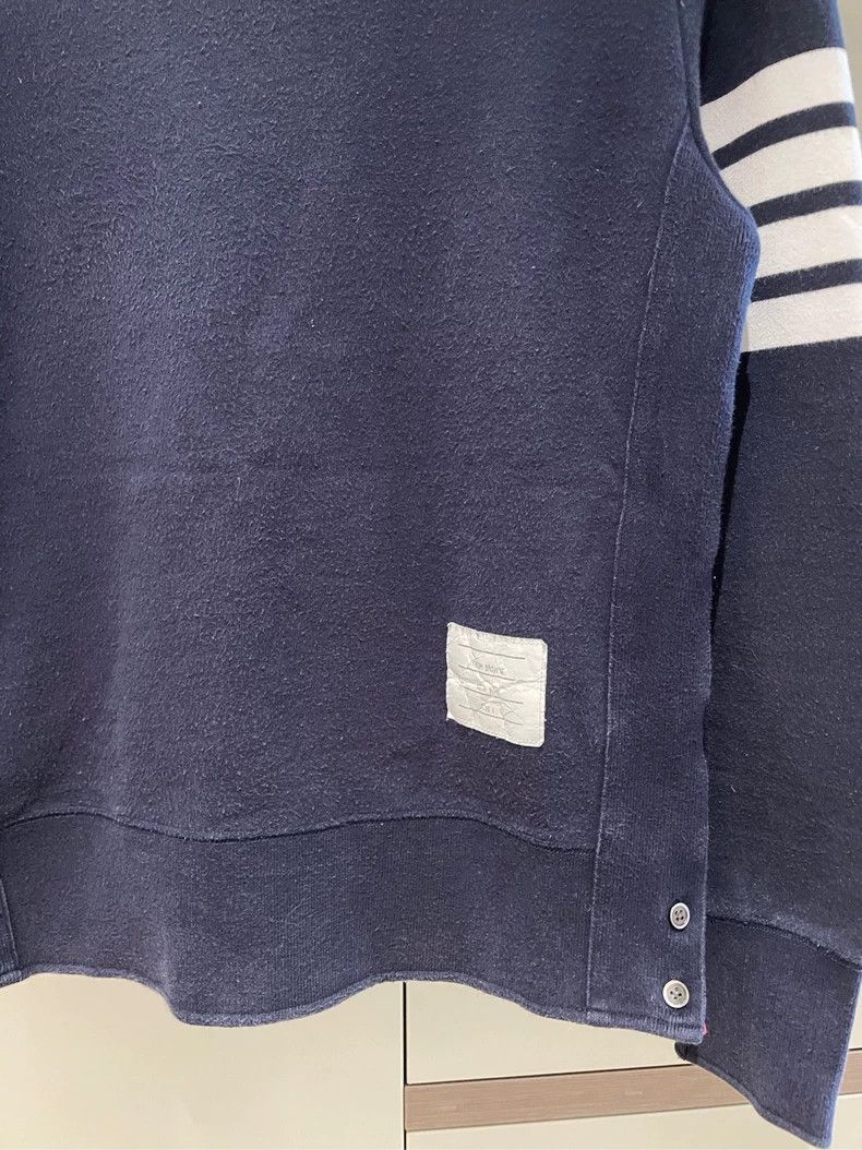 Thom Browne Thom browne Dark blue classic four-striped round-neck sweat Size US S / EU 44-46 / 1 - 4 Thumbnail