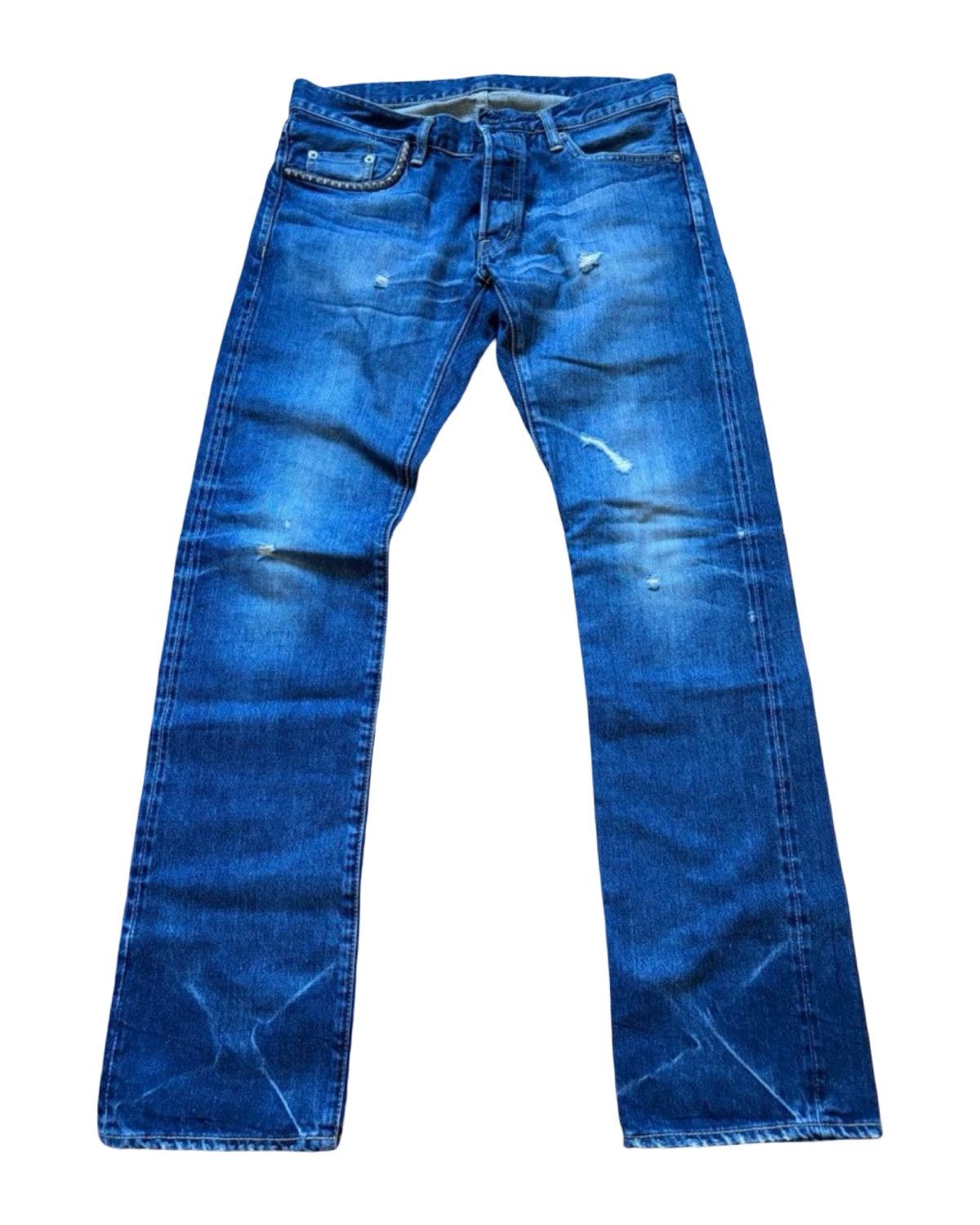 Hysteric Glamour Distressed Studded Indigo Denim Jeans Size US 32 / EU 48 - 1 Thumbnail