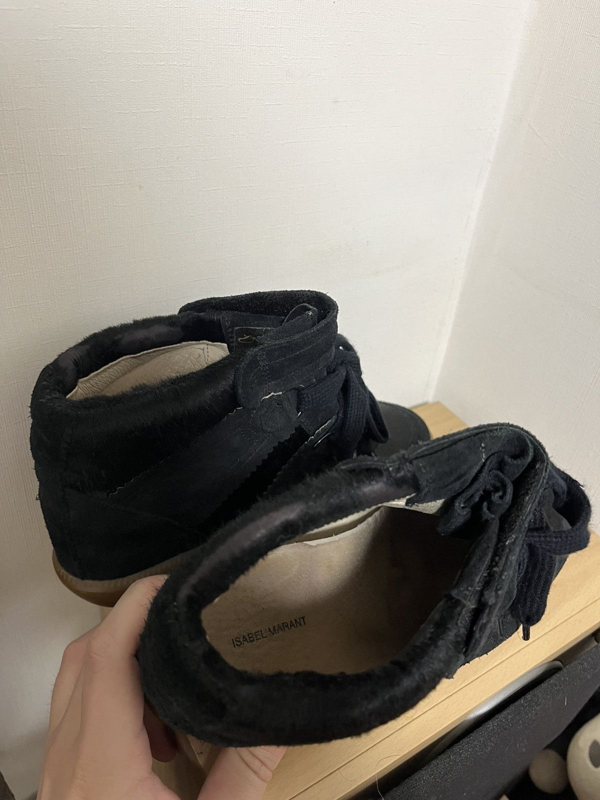 Isabel Marant × Vintage Isabel Marant Pony Hair High Top Sneakers Size US 7 / IT 37 - 10 Thumbnail