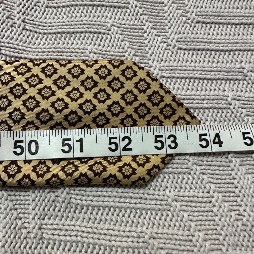 Brooks Brothers Vintage Brooks Brothers yellow geometric print silk tie Size ONE SIZE - 3 Thumbnail