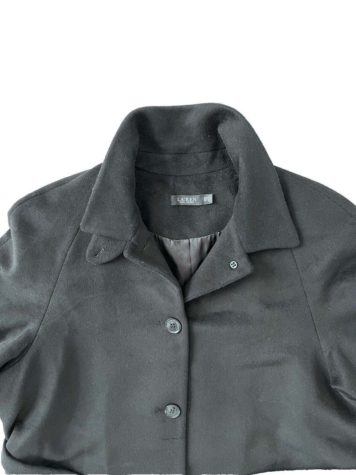 Ralph Lauren LAUREN Ralph Lauren Maxi Wool Trench Coat Black ( 24W ) Size 4XL / US 24-26 - 9 Thumbnail