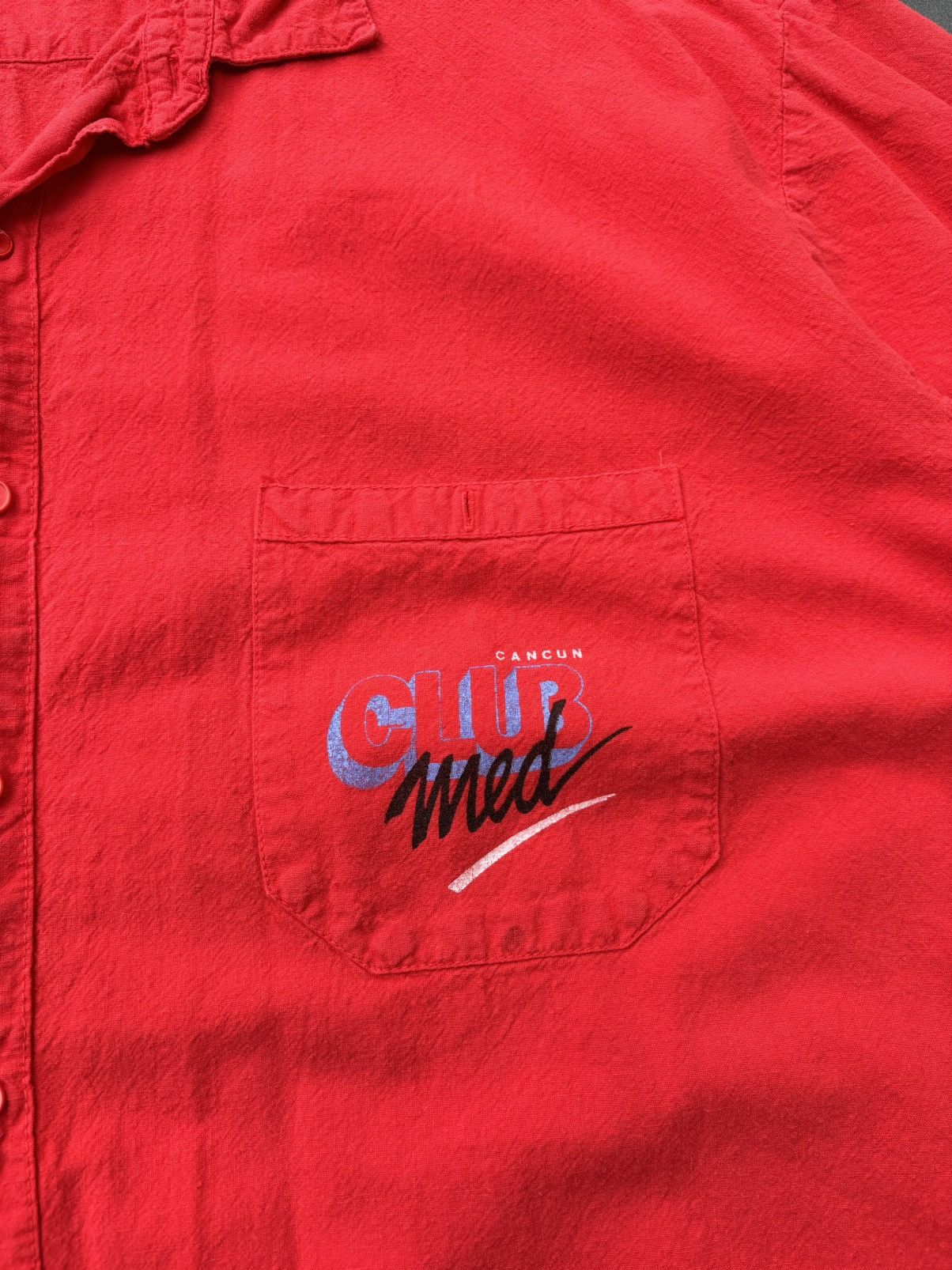 Other 1980s Vintage Shortsleeve Button Up Cancun Club Med Vacation Size US XL / EU 56 / 4 - 8 Thumbnail