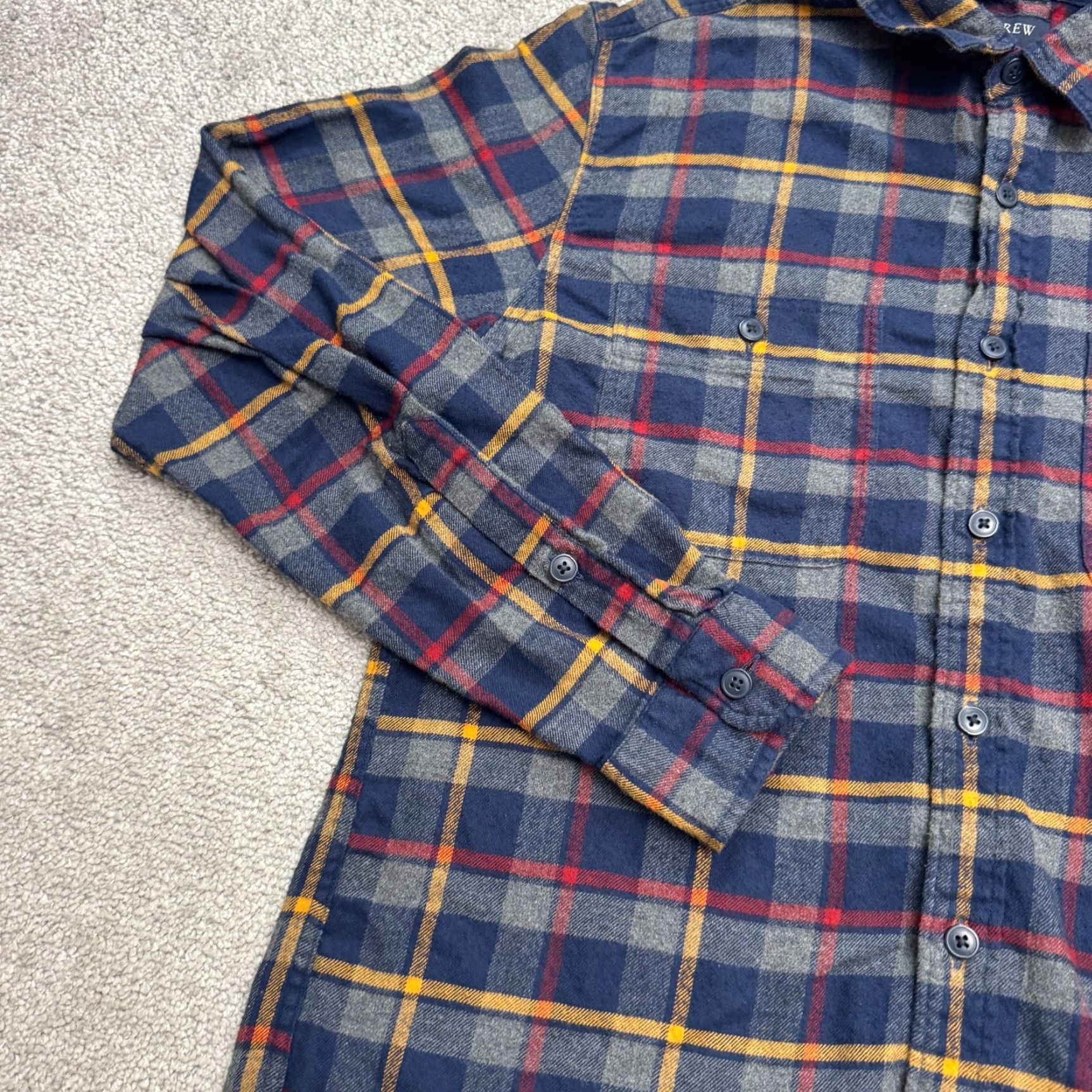 J.Crew J.Crew Shirt Button-Up Mens M Plaid Cotton Flannel Casual Top Multicolor Button-Down Long Sleeve Size US M / EU 48-50 / 2 - 5 Thumbnail