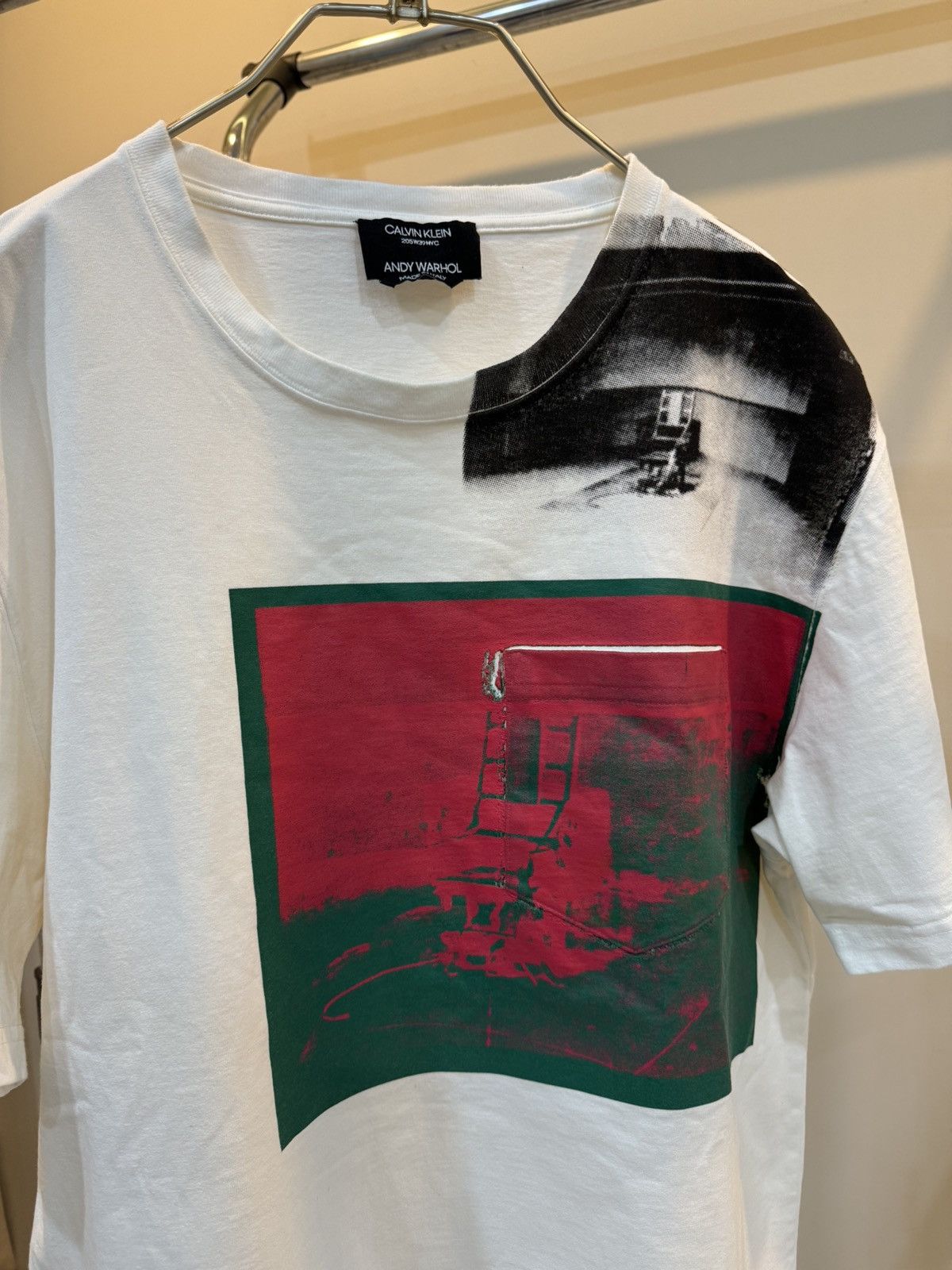 Calvin Klein 205W39NYC Andy Warhol Electric Chair Print Tshirt Size US L / EU 52-54 / 3 - 2 Thumbnail