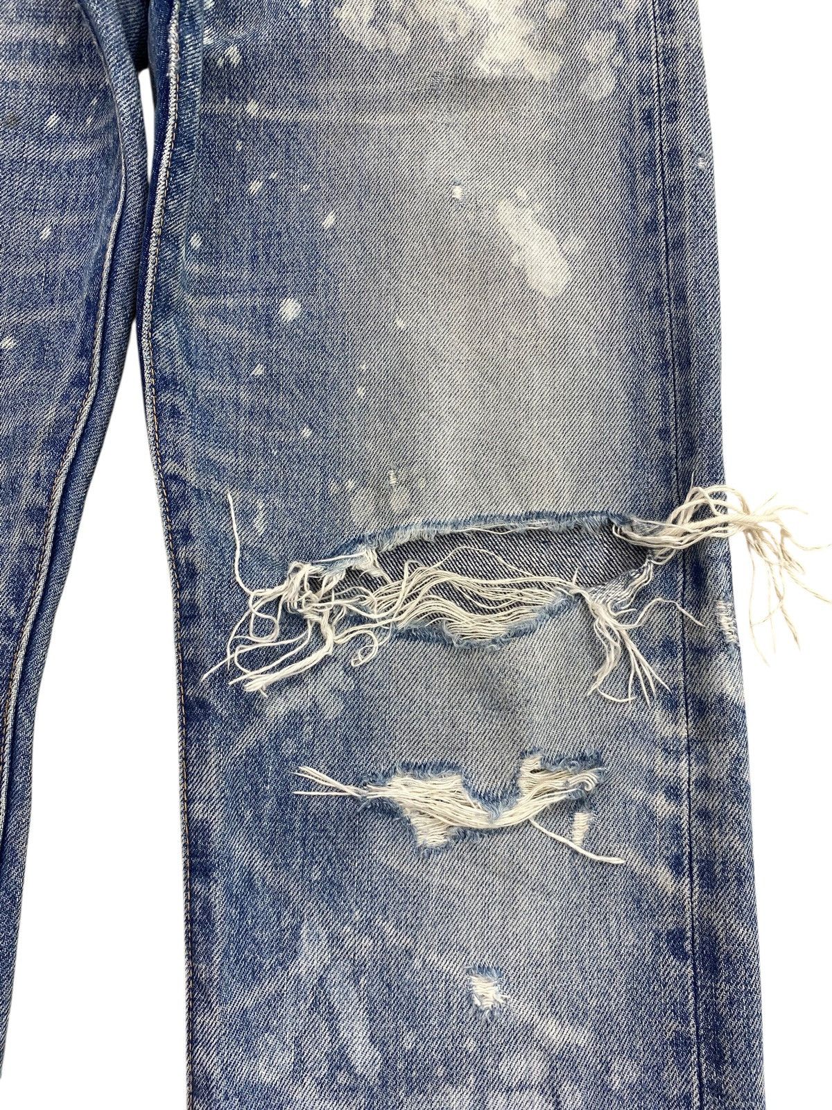 Japanese Brand Japanese Brand Sweat & Bloods Blue Wash Distress Style Jeans Size US 30 / EU 46 - 7 Thumbnail