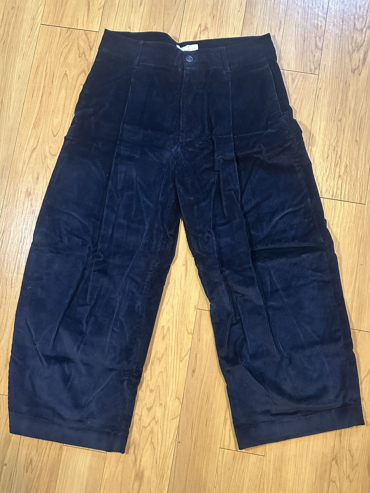 Studio Nicholson Studio Nicholson wide leg back buckle corduroy Size US 34 / EU 50 - 1 Thumbnail