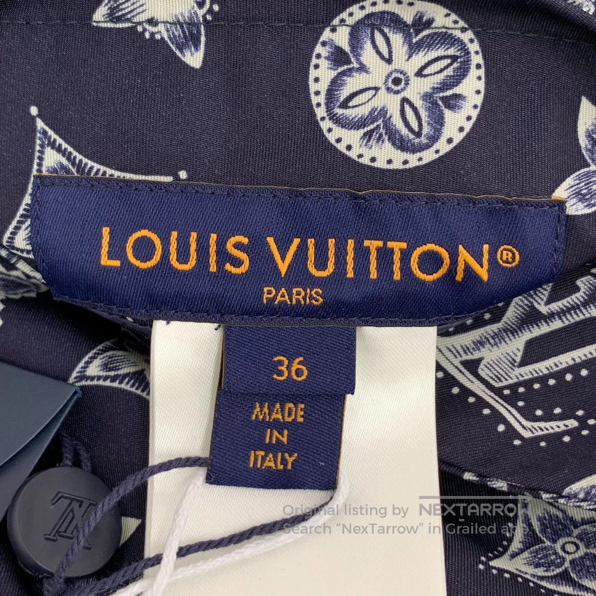 Louis Vuitton Louis Vuitton Dark Blue Monogram Printed Two-Way Zipper Ja Size US S / EU 44-46 / 1 - 5 Thumbnail
