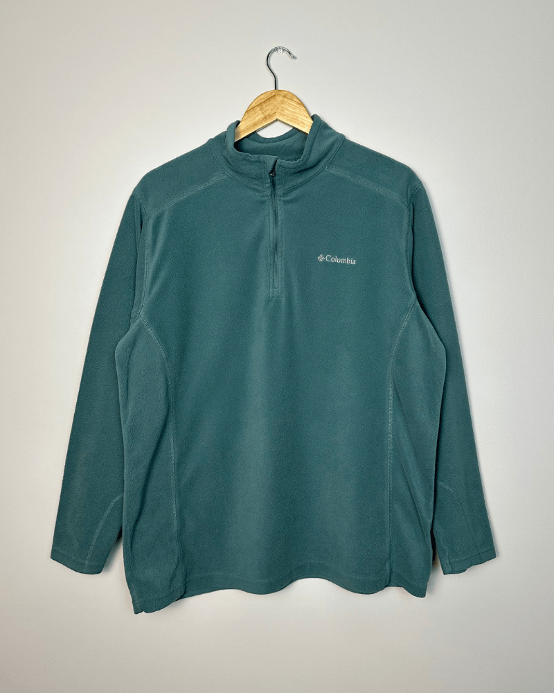 Columbia Columbia 1/4-Zip Teal Fleece Pullover - Men's Size Large Size US L / EU 52-54 / 3 - 3 Thumbnail