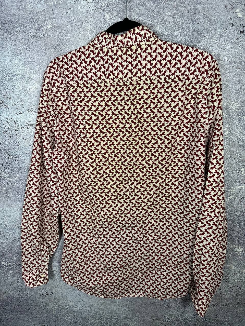 Gucci GUCCI Shirt Button Up Printed Monogram Horsebit Slim Fit Red Size US M / EU 48-50 / 2 - 17 Thumbnail