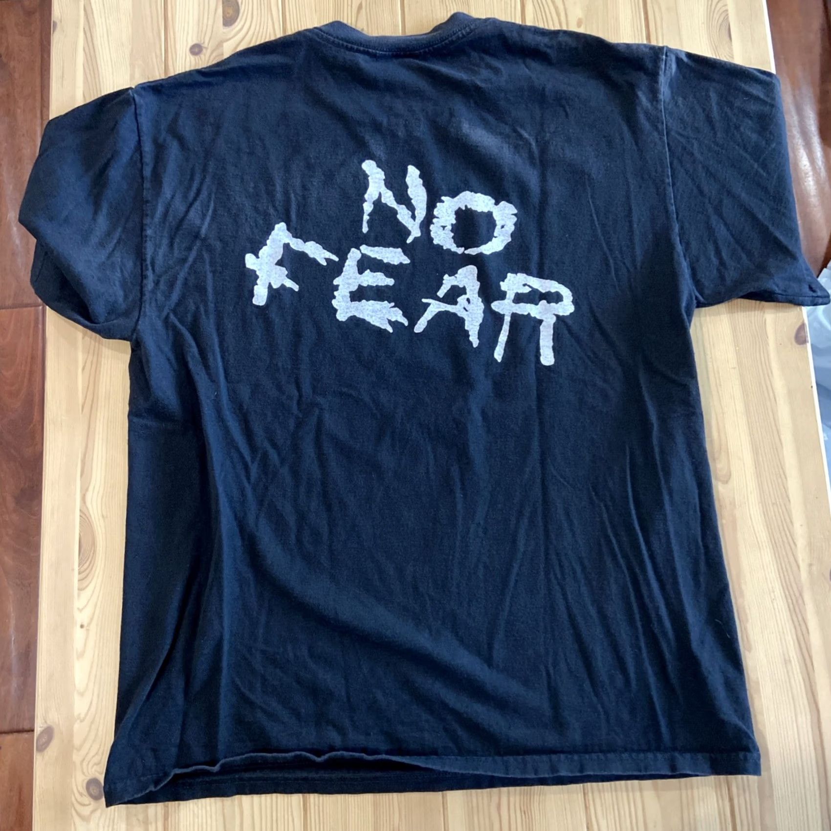 No Fear VINTAGE Geronimo San Carlos Apache T Shirt Double Sided Shirt NO FEAR L Men XL Black 90s M&O KNITS Graphic Print Crew Neck Long Sleeve T-Shirt Size US XL / EU 56 / 4 - 7 Thumbnail