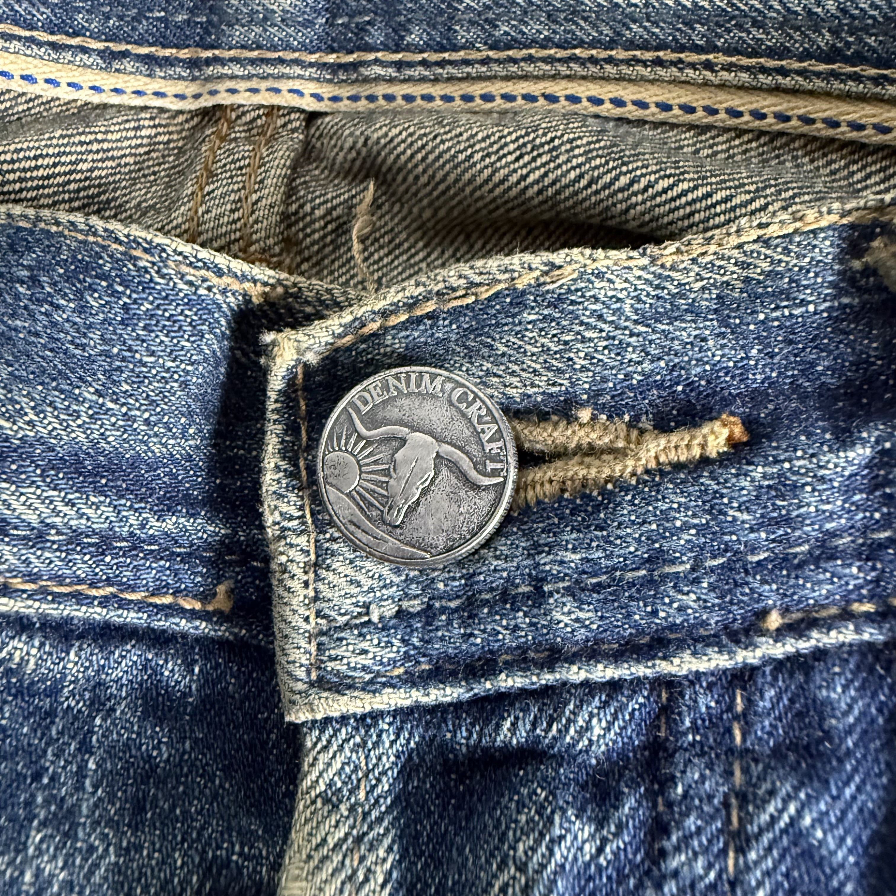 If Six Was Nine 🔥RARE🔥Denim Craft Japan Ripped Bootcut Selvedge Jeans Size US 32 / EU 48 - 5 Thumbnail