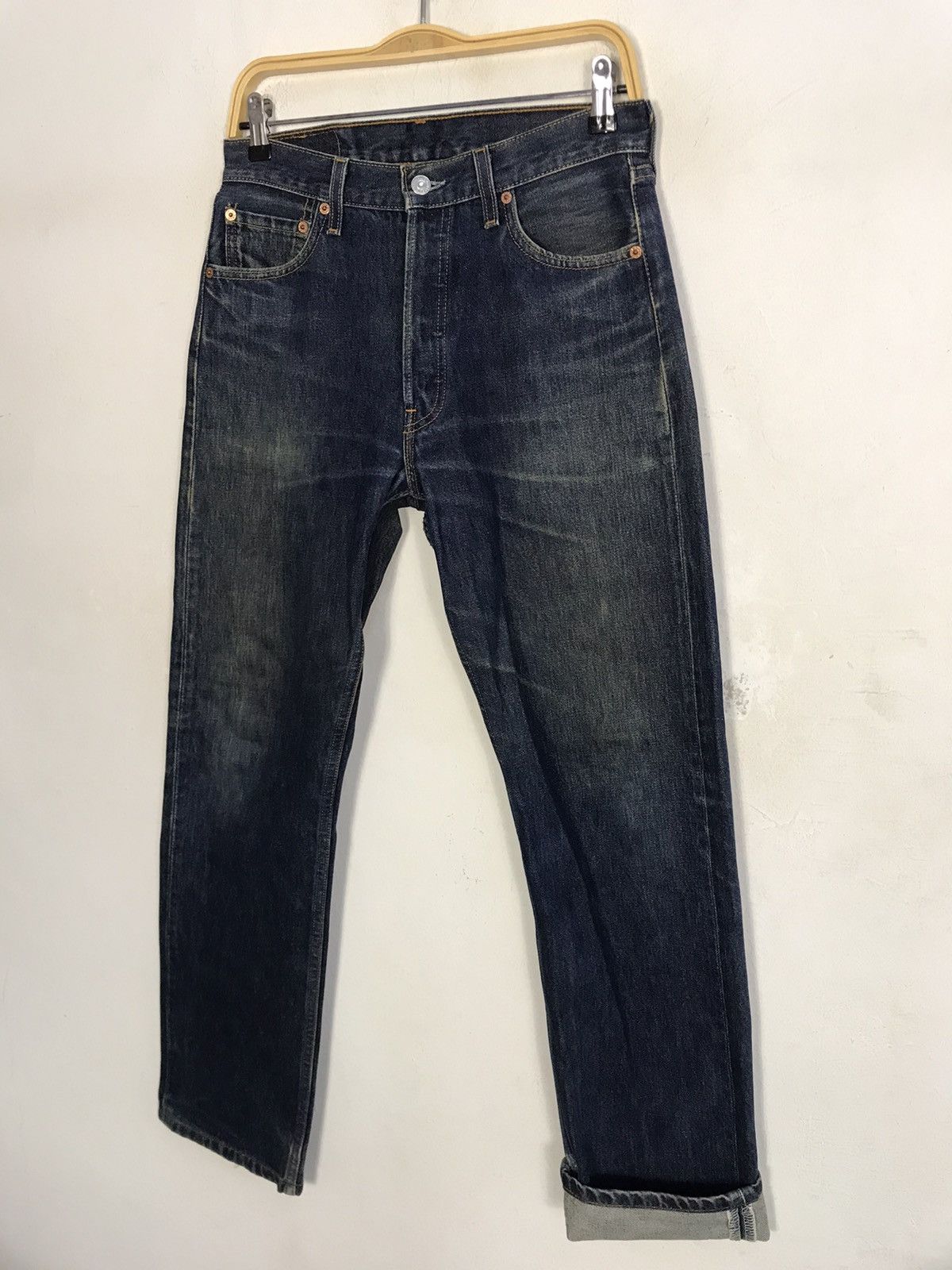 Levi's Vintage Clothing Levi's Lot 501 Indigo Denim Jeans Buttonfly Straight Size US 30 / EU 46 - 4 Thumbnail
