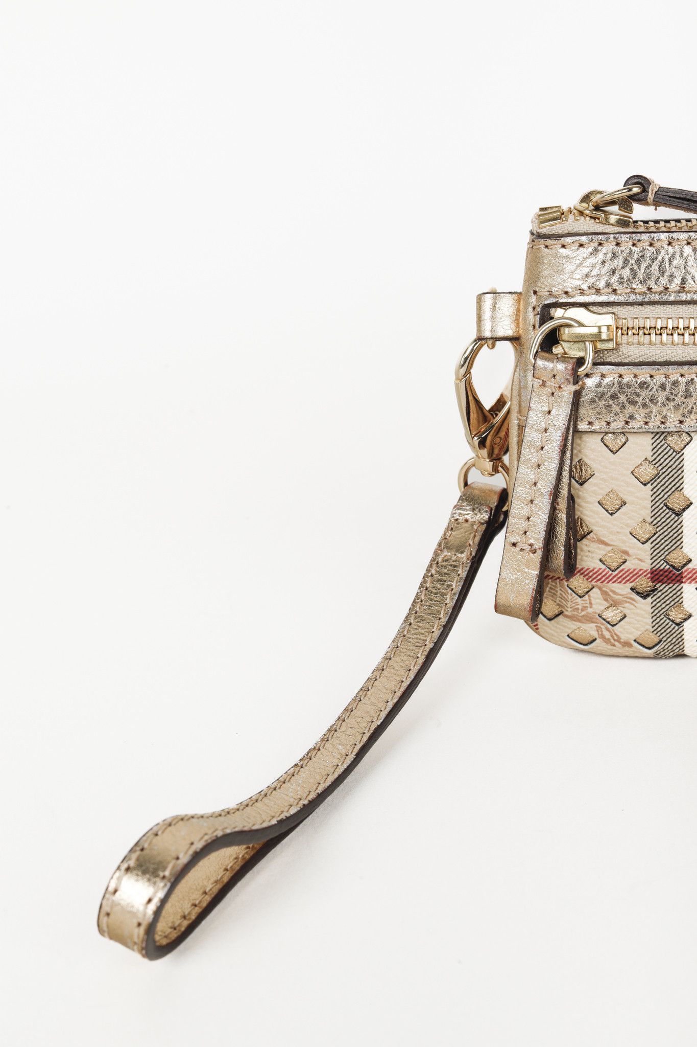 Burberry Burberry Check Laser Cut Gold Wristlet Size ONE SIZE - 5 Thumbnail
