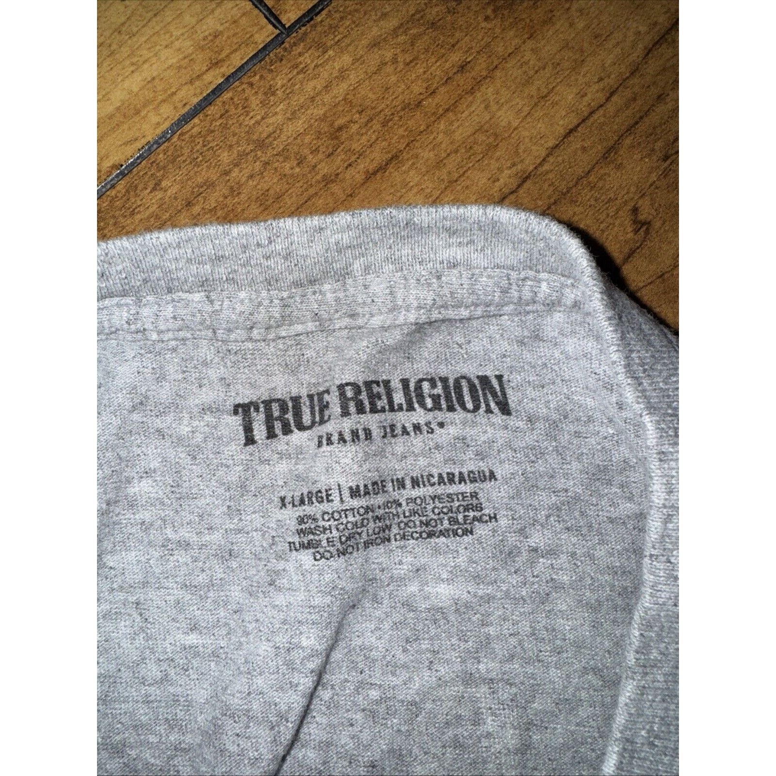True Religion True Religion Buddha T-Shirt Gray XL 22x27 Size US XL / EU 56 / 4 - 5 Thumbnail