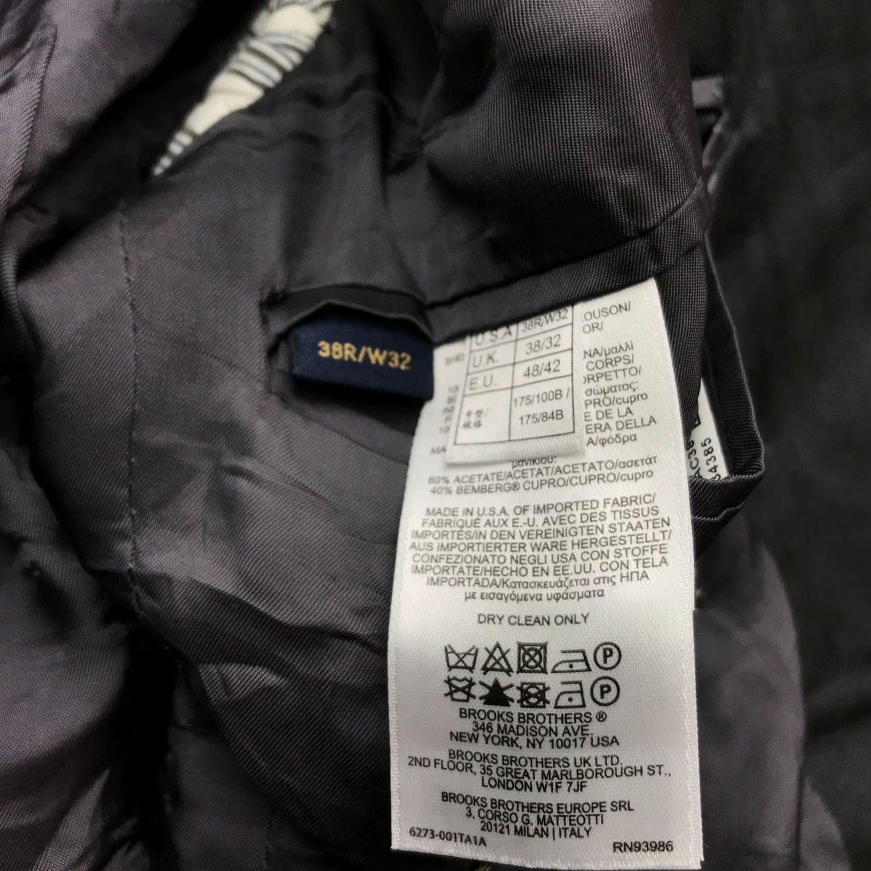 Brooks Brothers Brooks Brothers 1818 Regent Wool Blazer Jacket Coat Mens Small 38R Gray Solid Pockets Lined Wool Outer Shell Button Short Coat Size 36R - 5 Thumbnail