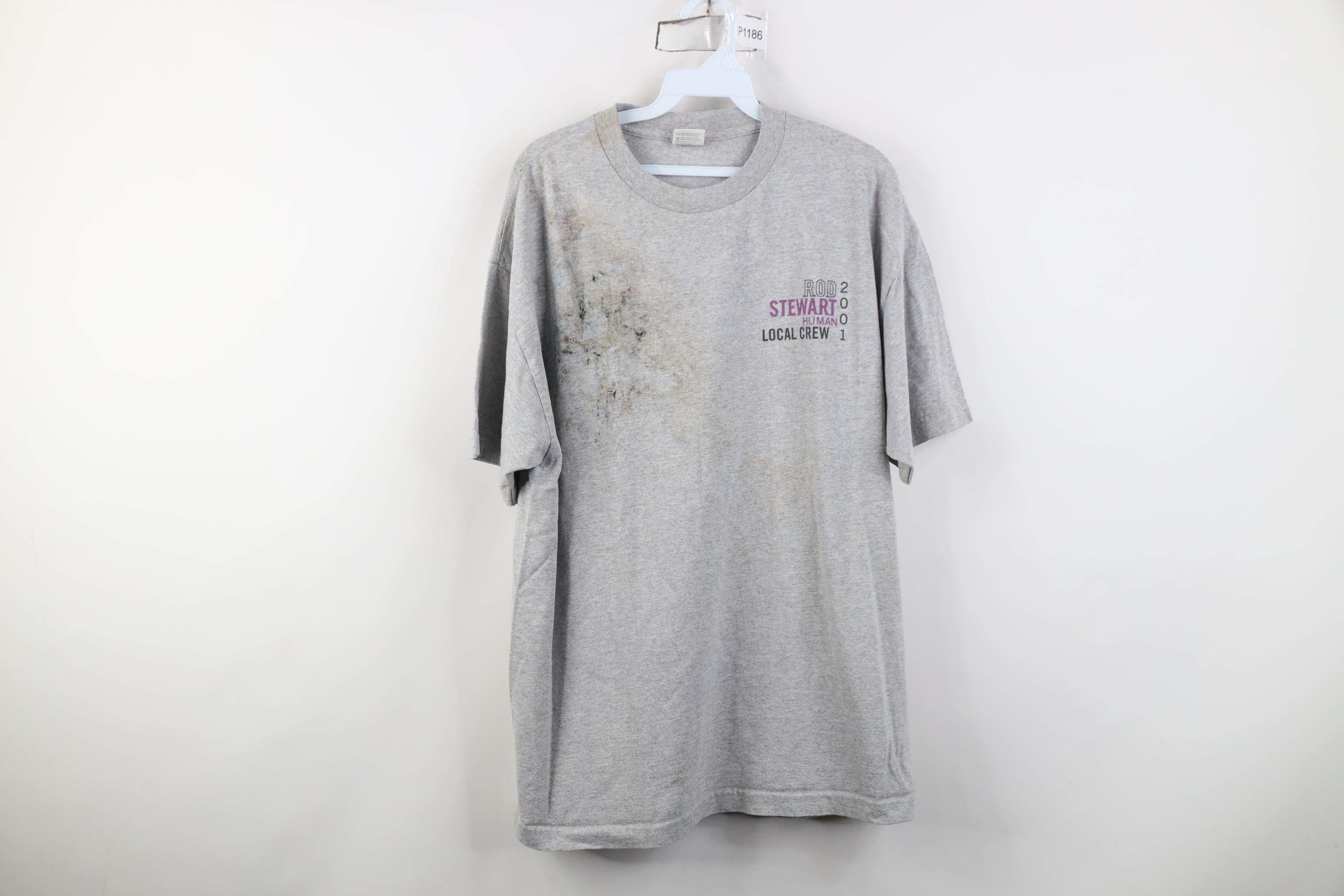 Vintage Vintage Local Crew 2001 Human Tour Rod Stewart Band T-Shirt Size US XL / EU 56 / 4 - 1 Thumbnail