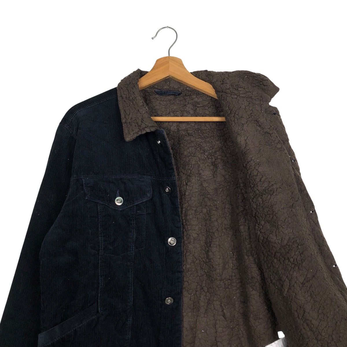 Japanese Brand 📌Vtg Trucker Corduroy Jacket Unknown Blanket Issey Miyake Size US L / EU 52-54 / 3 - 13 Thumbnail
