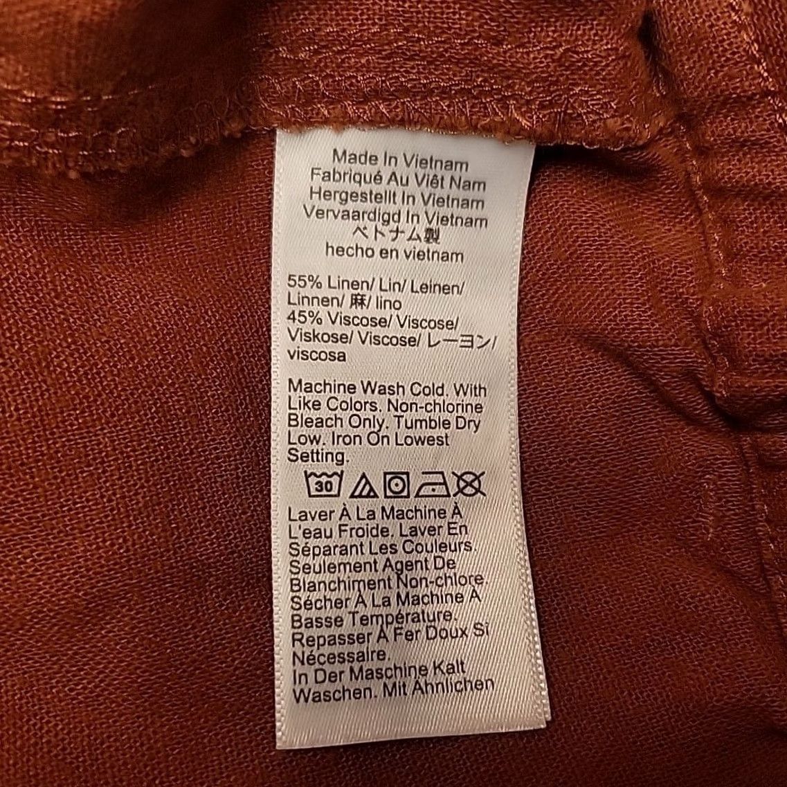 J.Crew J. Crew Shorts Womens XL Rust Linen Blend Elastic Waist Drawstring Comfy NEW Casual Outdoor Pocket Quiet (adjusted to fill 200 char limit?) Size 40" / US 18 - 4 Thumbnail
