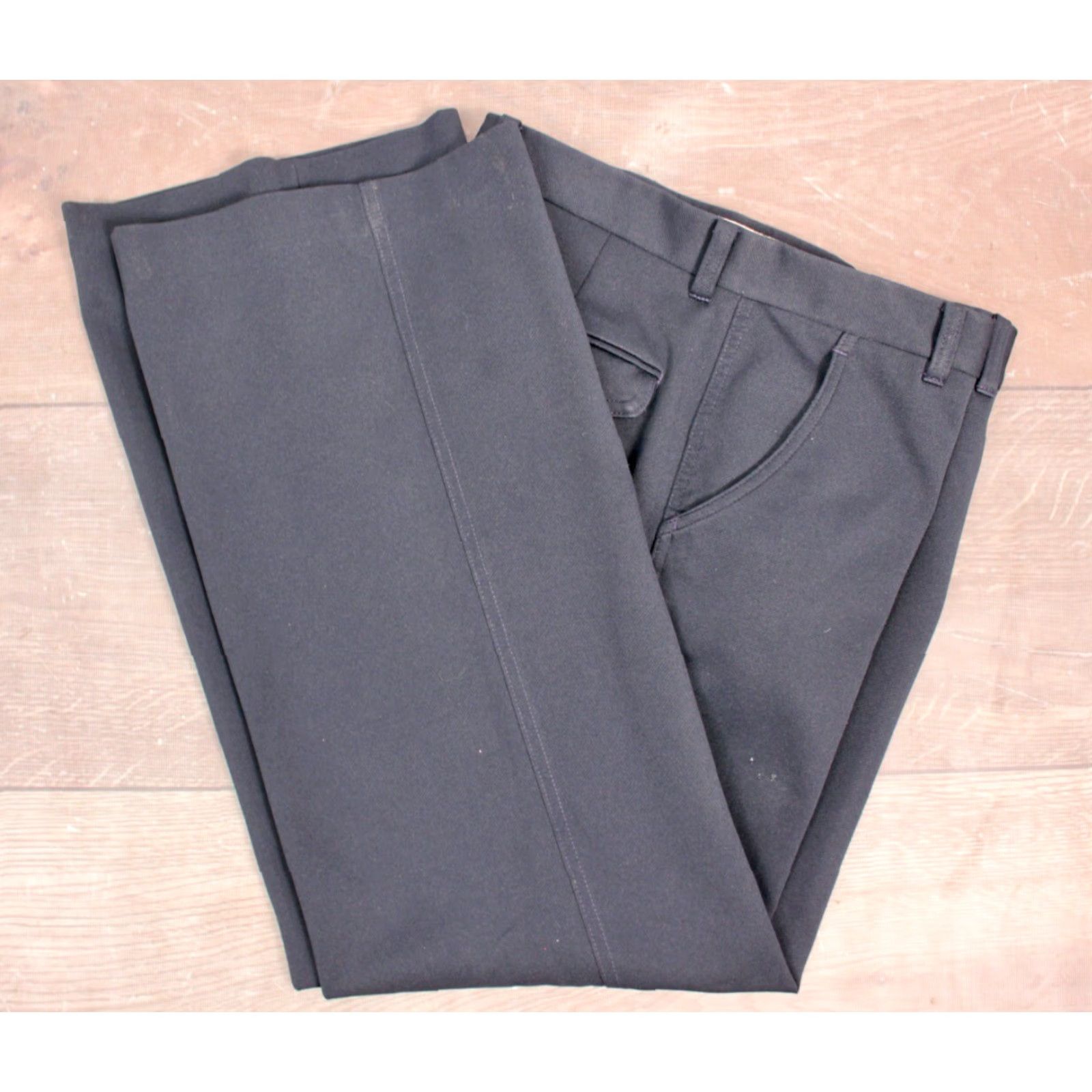 Levi's VINTAGE Levi's Pants Navy Blue 1970s 35x30 70s Polyester Mens Size US 35 - 2 Thumbnail
