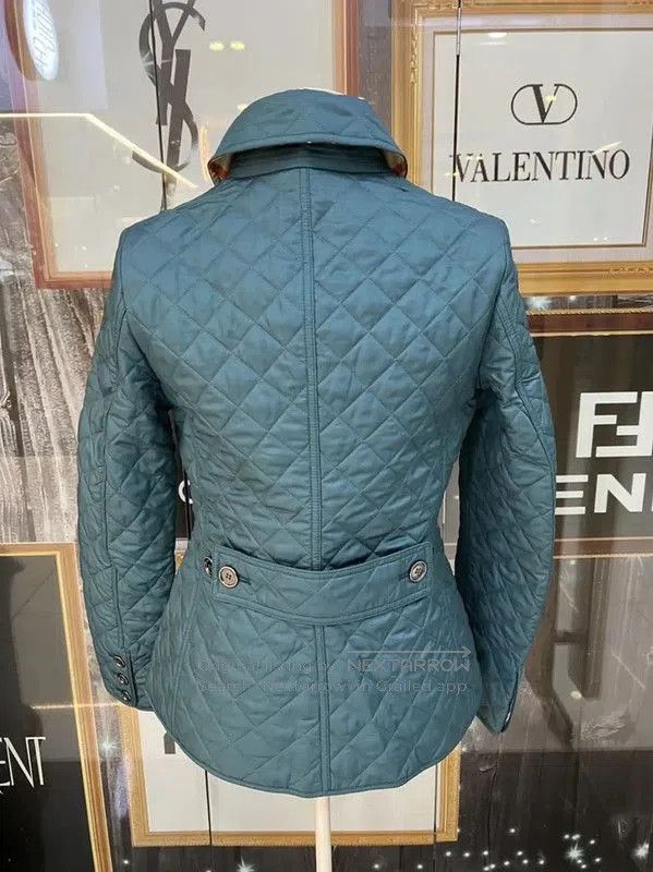 Burberry Burberry Green Quilted Women's Spring Jacket. Size XS / US 0-2 / IT 36-38 - 2 Thumbnail