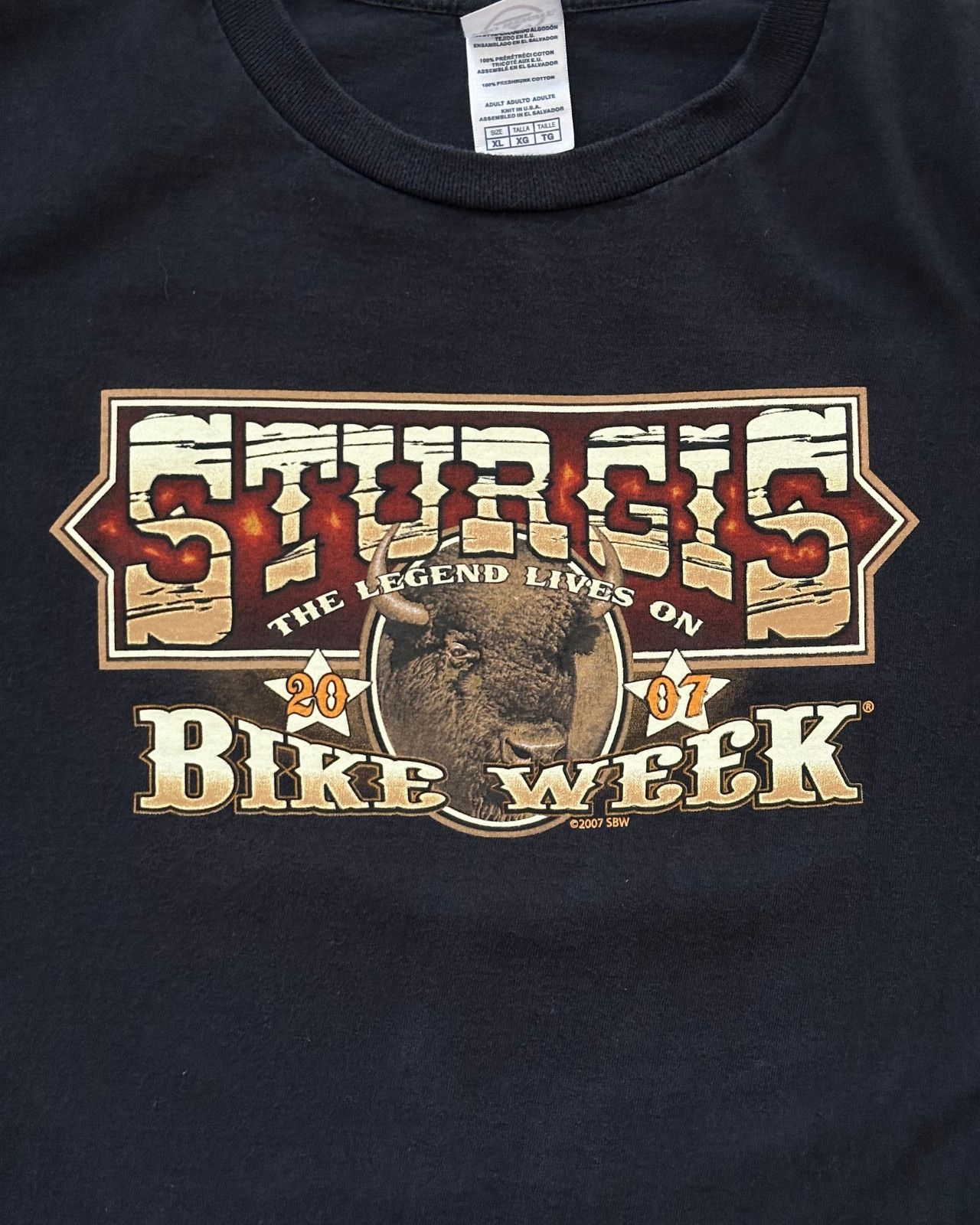 Vintage 2007 Sturgis Bike Week Men's Black Delta T-Shirt - Size XL Size US XL / EU 56 / 4 - 4 Thumbnail