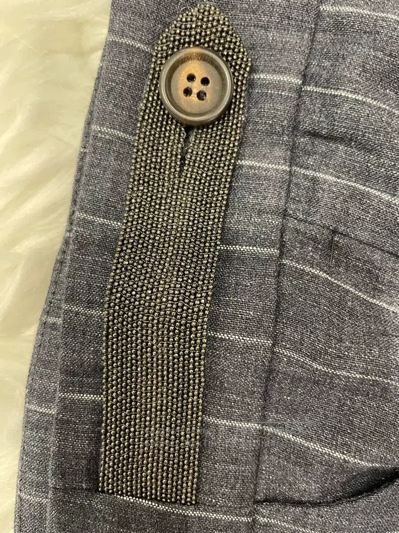 Brunello Cucinelli Brunello Cucinelli Blue Striped Linen Casual Long Trousers Size 26" / US 2 / IT 38 - 3 Thumbnail