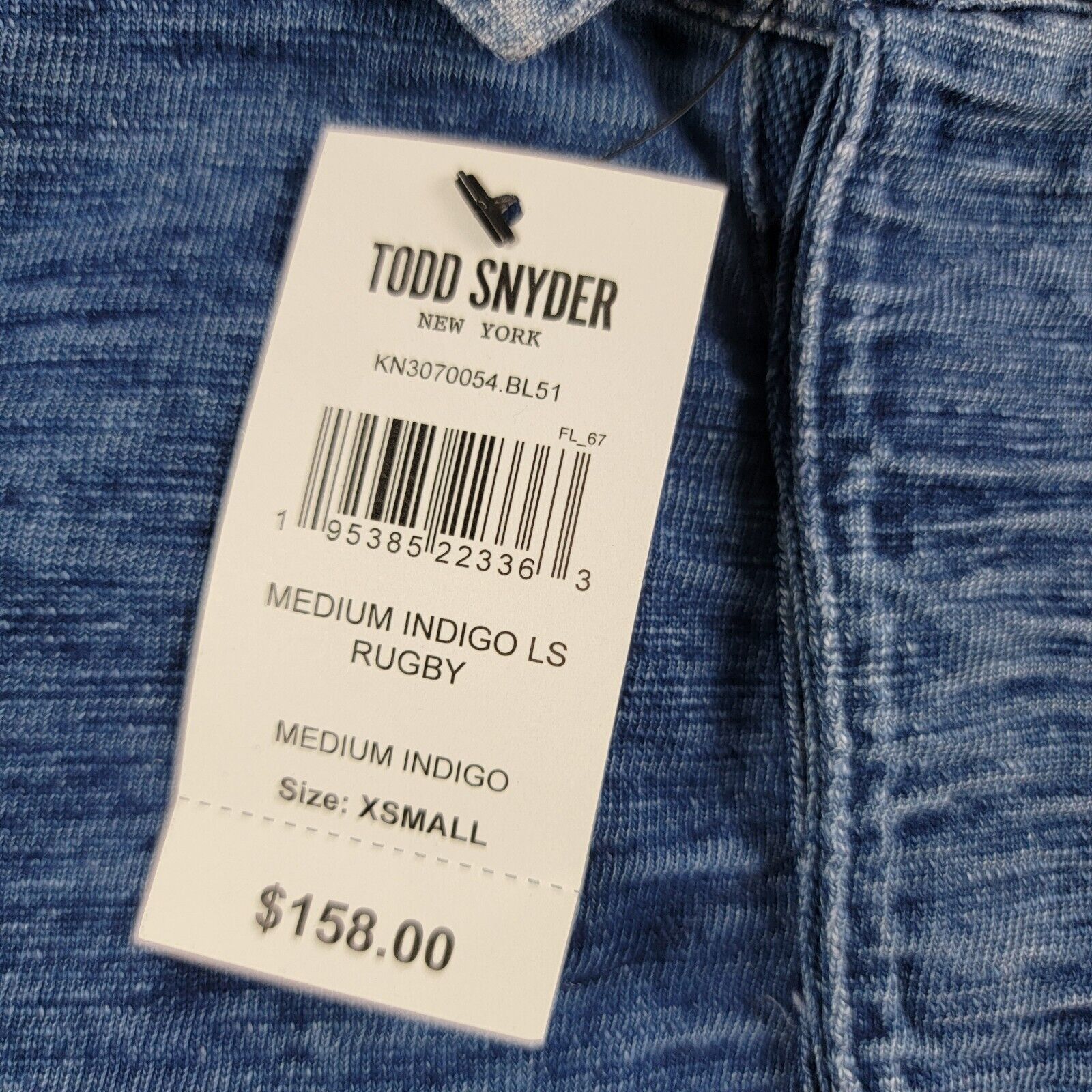 Todd Snyder Todd Snyder Medium Indigo Rugby Polo Shirt Long Sleeve NWT Size US XS / EU 42 / 0 - 10 Thumbnail
