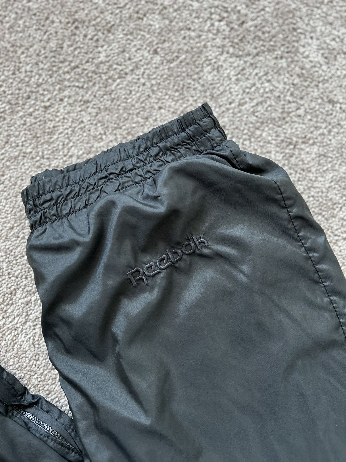 Reebok × Vintage Vintage 90's Reebok Black Logo Track Pants Size US 29 - 3 Thumbnail