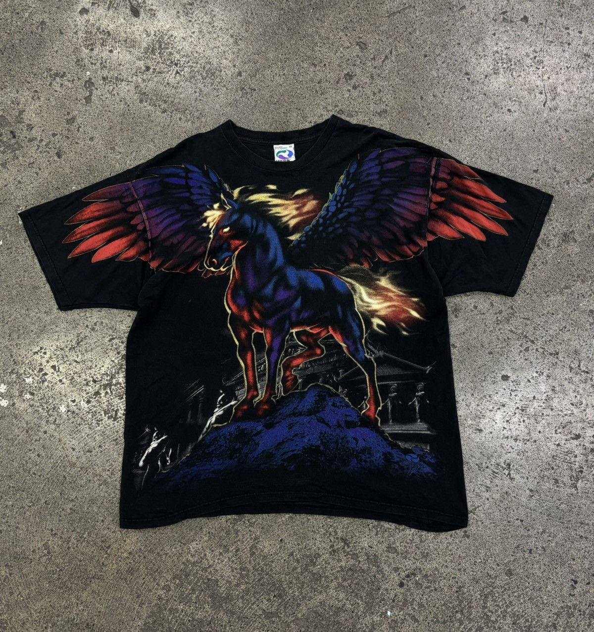 Liquid Blue Liquid Blue Pegasus All Over Print Vintage Rare 90s Size US XL / EU 56 / 4 - 1 Thumbnail