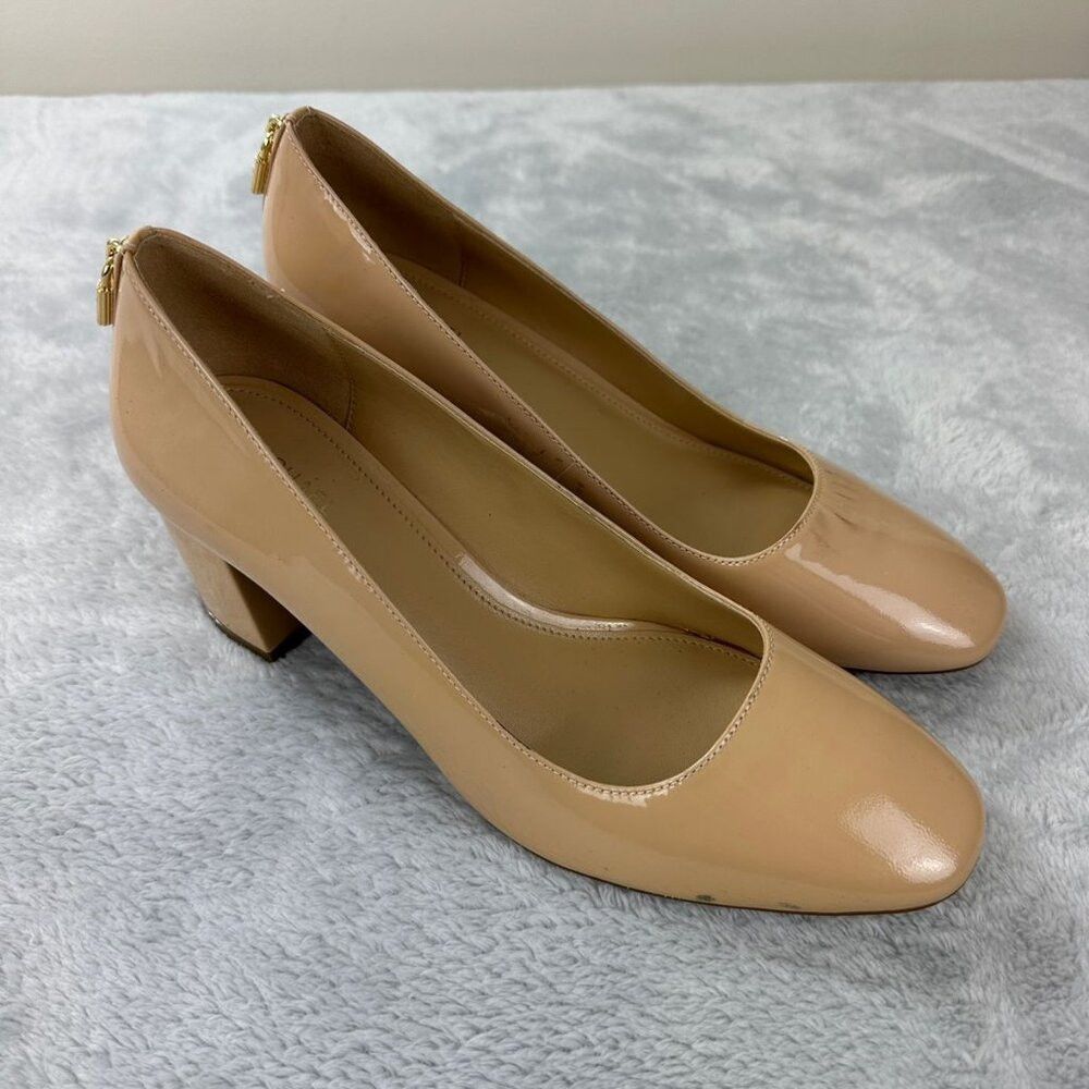 Michael Kors Michael Kors Beige Leather Round Tip Shoes Women's Size 8.5 Size US 8.5 / IT 38.5 - 1 Thumbnail