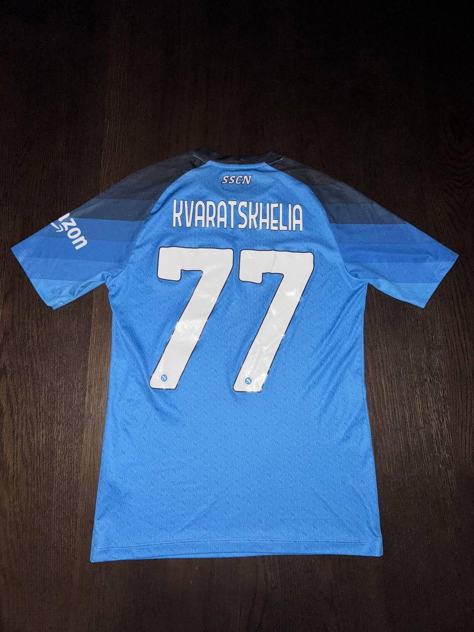 Emporio Armani SSC Napoli 22/23 Home Kit #Kvaratskheila 77- FREE SHIPPING Size US M / EU 48-50 / 2 - 1 Thumbnail