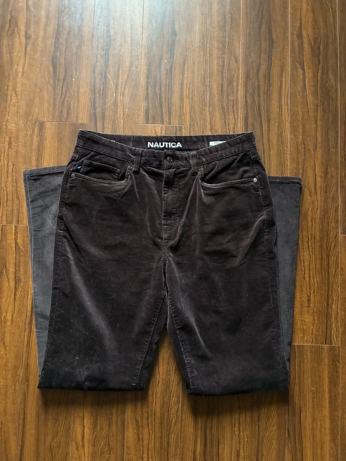 Nautica Nautica Brown Corduroy Straight Fit Pants 34x34 Size US 34 / EU 50 - 1 Thumbnail