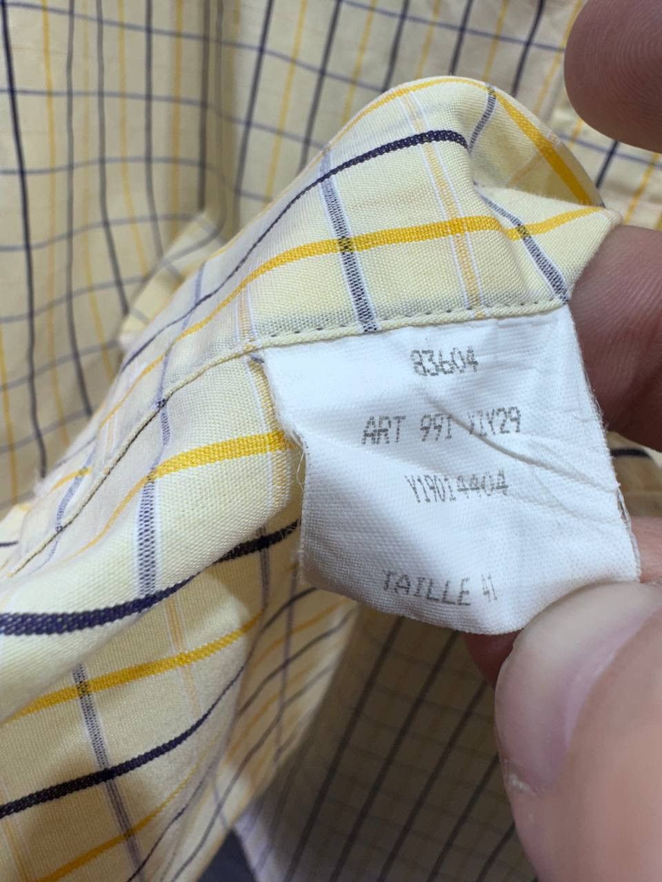 Yves Saint Laurent Vintage Yves Saint Laurent YSL Mens Short Sleeve Shirt Plaid Size US L / EU 52-54 / 3 - 8 Thumbnail