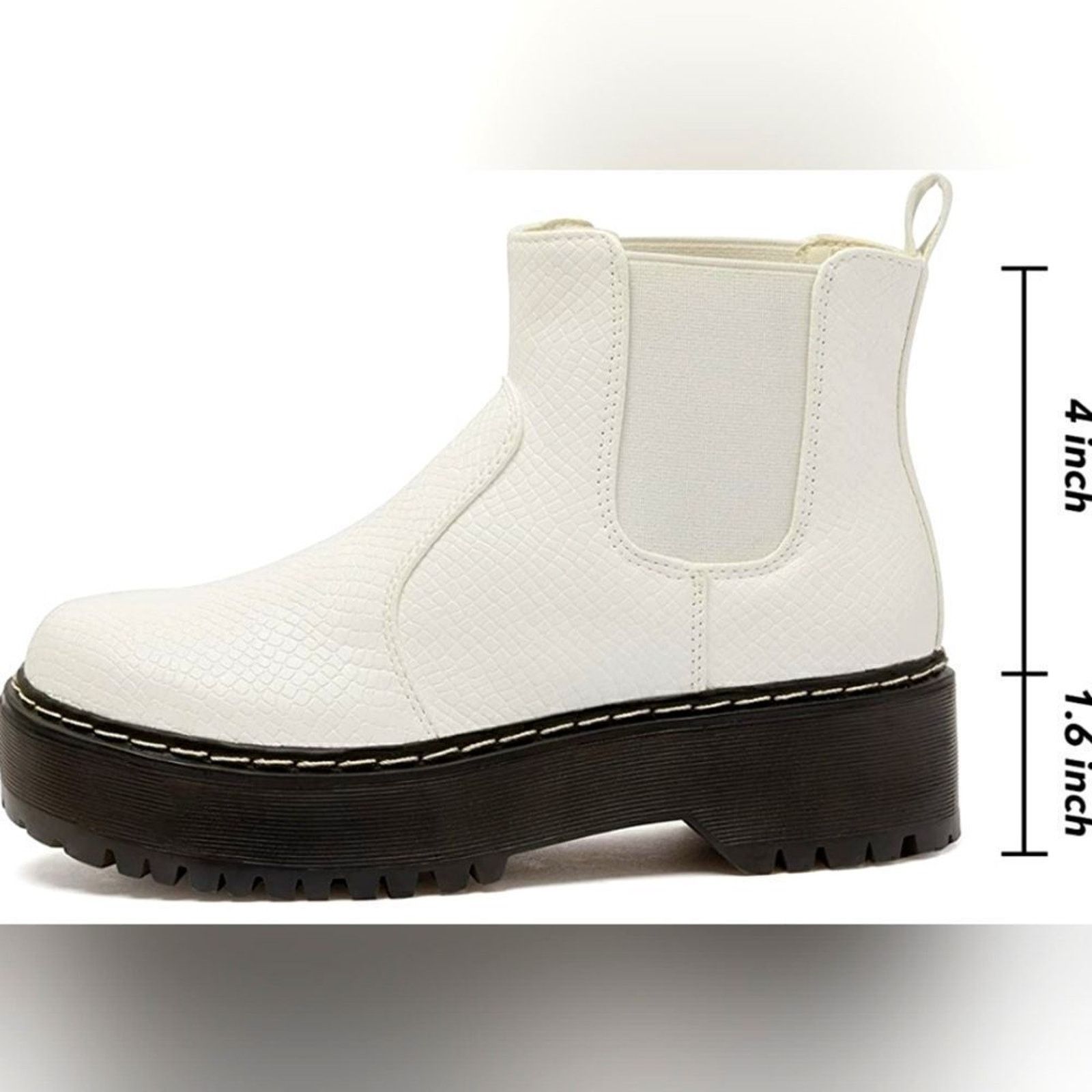 Other (80-4070) Katliu Women's Platform Ankle Boots Chelsea Sz 9 Size US 9 / IT 39 - 2 Thumbnail