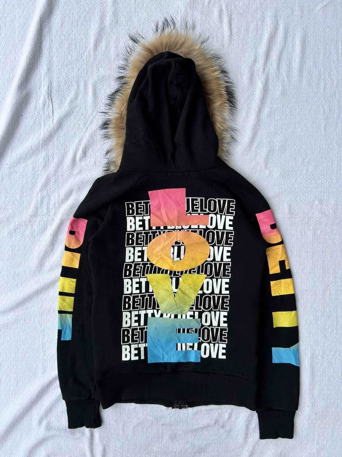 Japanese Brand Betty blue love poem fur zip hoodie style ifsix lgb Size US S / EU 44-46 / 1 - 2 Thumbnail