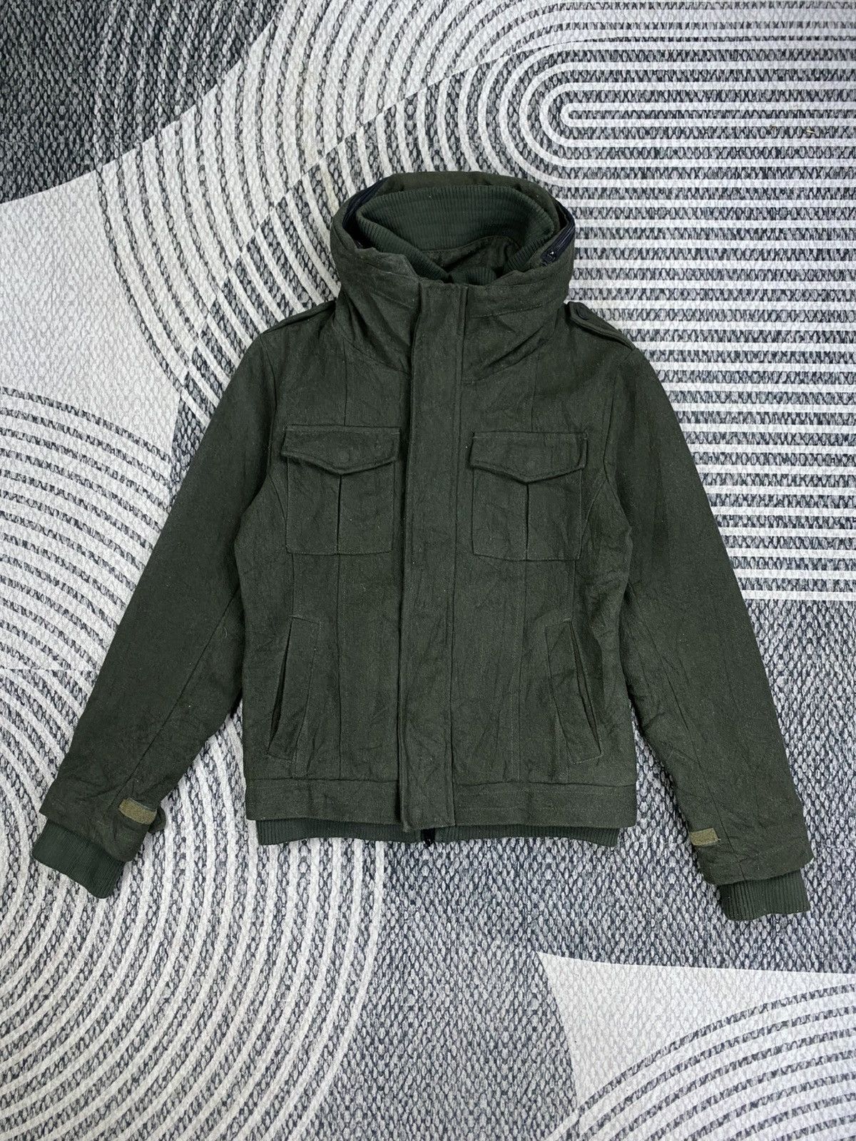 Japanese Brand Vtg Jude Bloom Casual Army Green Heavyweight Zip-Up Jacket Size US M / EU 48-50 / 2 - 1 Thumbnail