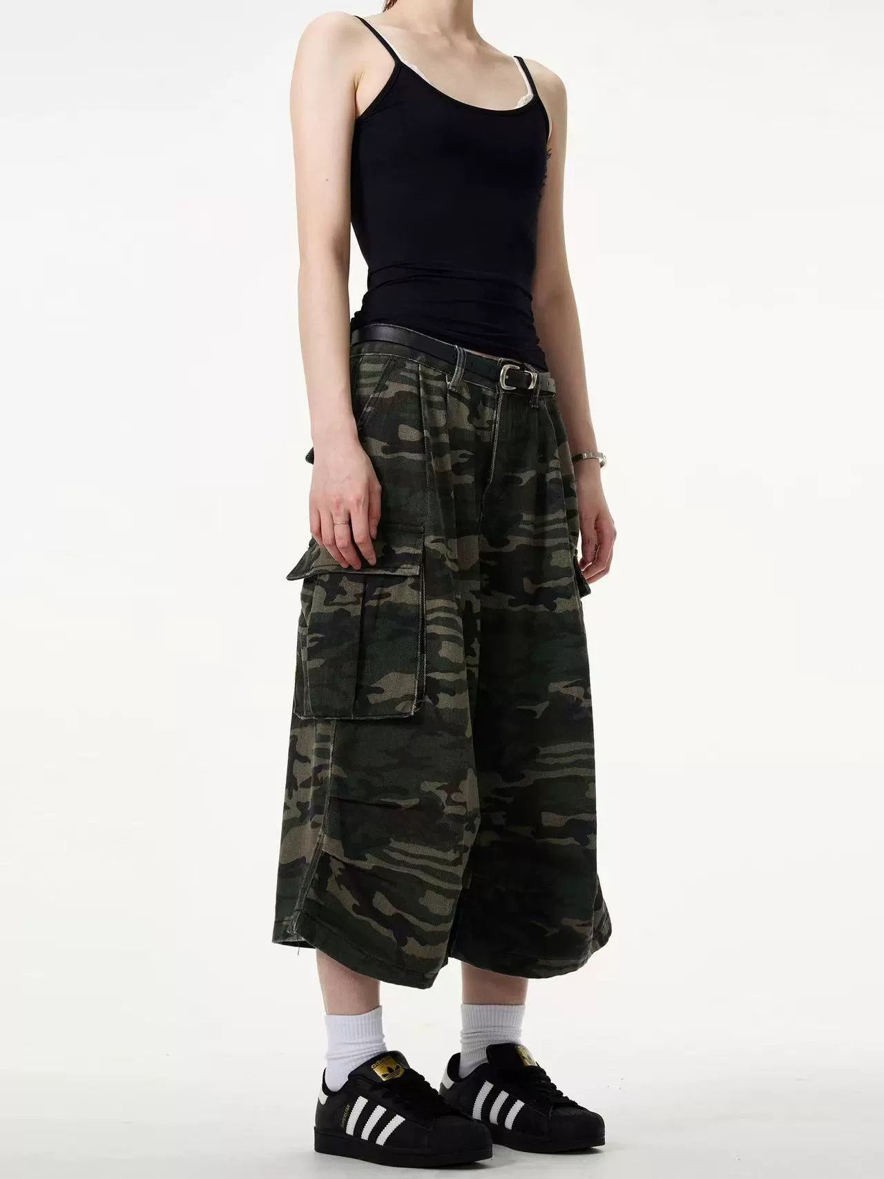 Vintage Street retro men's loose straight camouflage work shorts Size US 32 / EU 48 - 4 Thumbnail