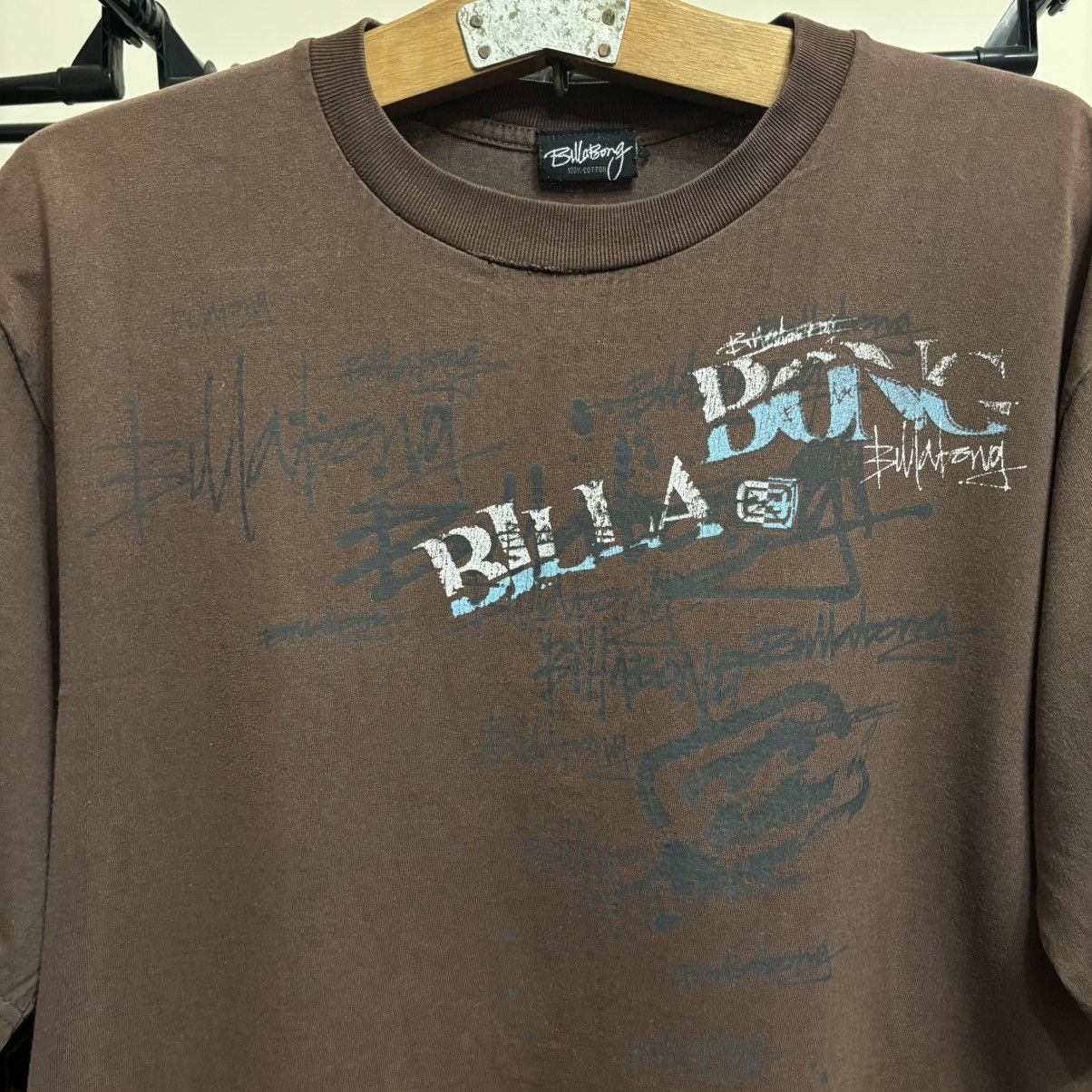 Billabong Vintage 90’s Billabong Brown Faded Surf SK8 Style T-Shirt Size US XL / EU 56 / 4 - 3 Thumbnail