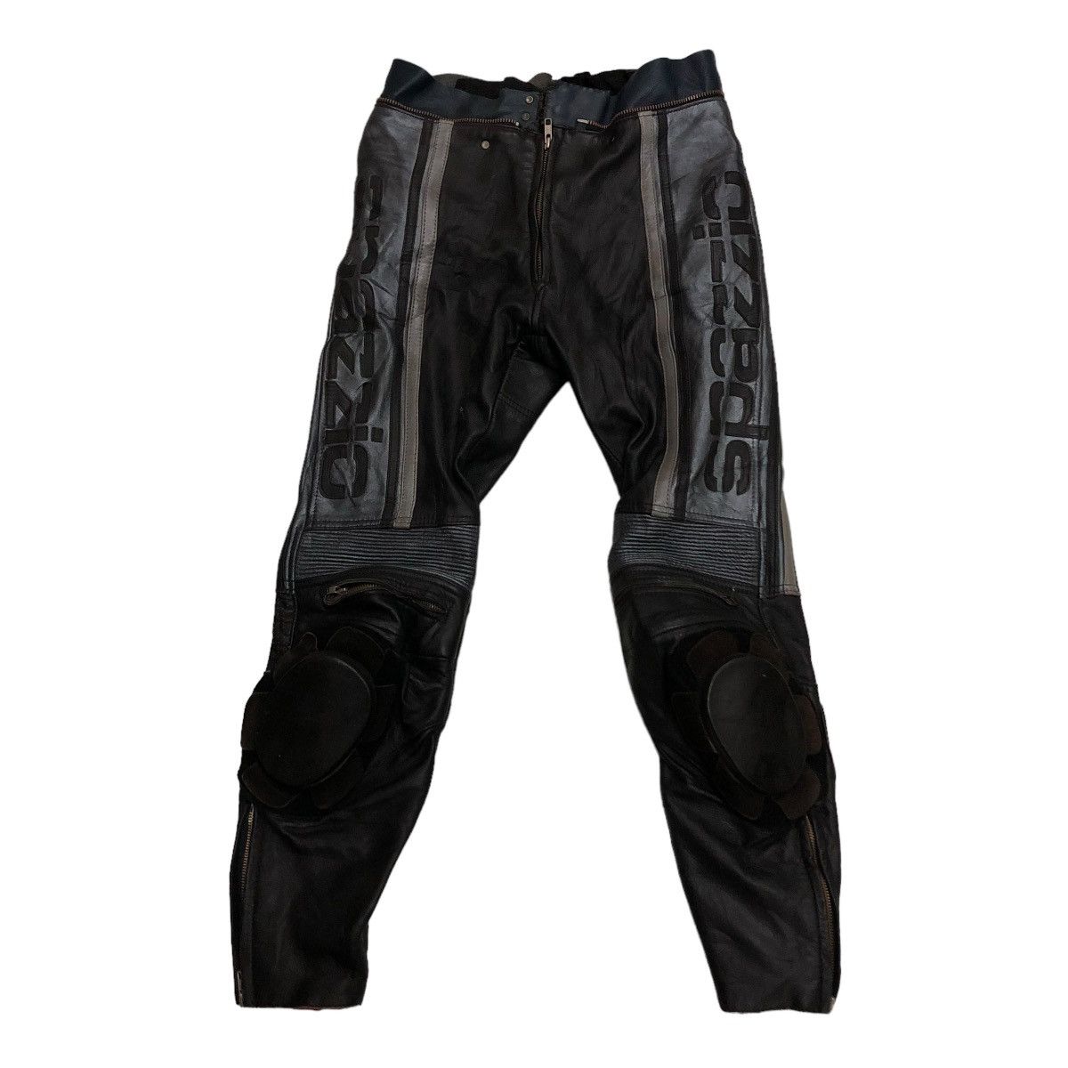 🔥VINTAGE GENUINE LEATHER PANTS MOTORCROSS SPAZZIO