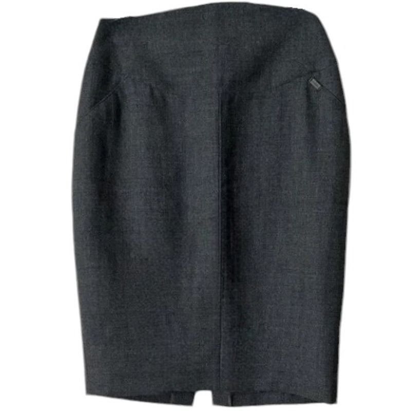 Chanel Chanel Vintage Gray Knee-Length Skirt, Small Size 28" / US 6 / IT 42 - 7 Thumbnail