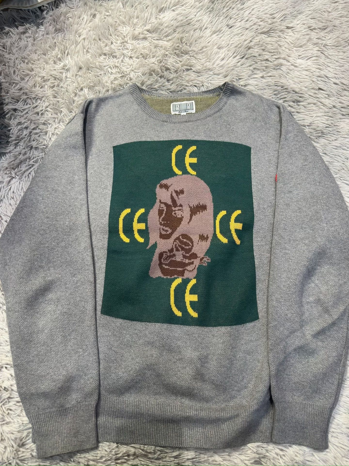 Cav Empt C.E/CAVEMPT Gray Knit Sweater Size US L / EU 52-54 / 3 - 1 Thumbnail