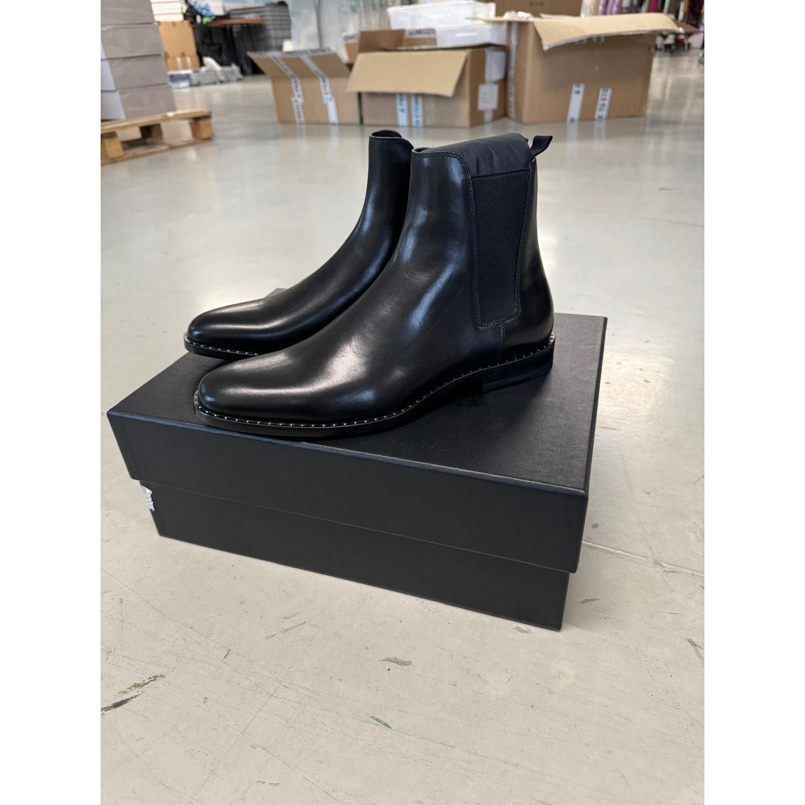 Saint Laurent Paris o1alsimx924 458810 Leather Chelsea Boots in Black Size US 7.5 / EU 40-41 - 2 Thumbnail